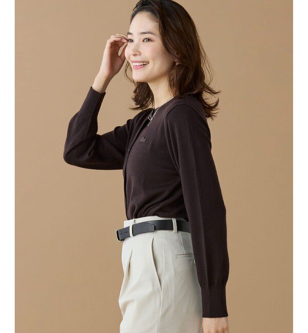 LACOSTE「ウォッシャブルウールニットカーディガン」|カーディガン|