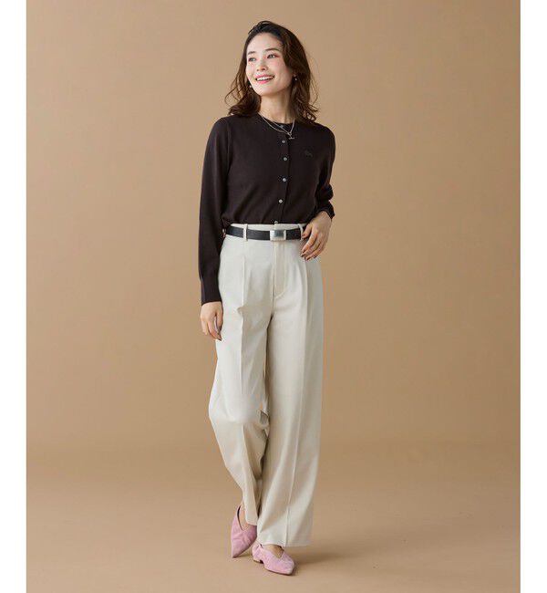 LACOSTE「ウォッシャブルウールニットカーディガン」|カーディガン|