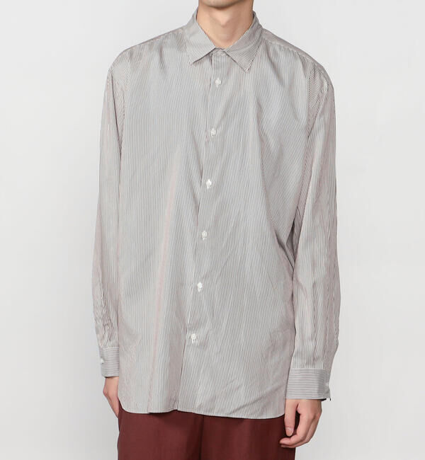  「078 CITE | シルク 長袖シャツ MEN」|シャツ・ブラウス|BROWN系1