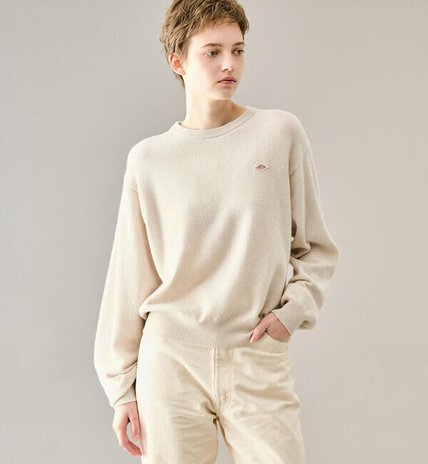 DANTON「DANTON | ラムウール クルーネックニットプルオーバー WOMEN」|ニット・セーター|