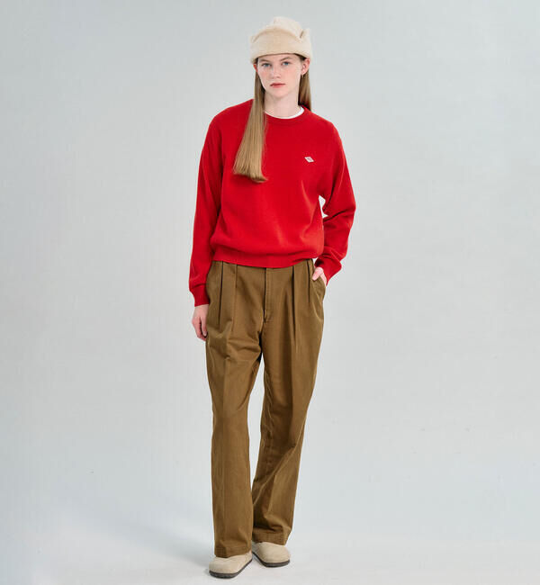 DANTON「DANTON | ラムウール クルーネックニットプルオーバー WOMEN」|ニット・セーター|