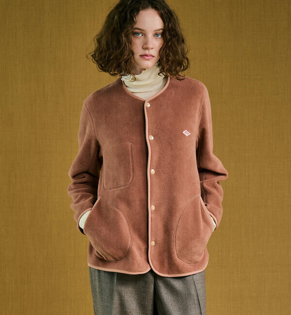 DANTON「DANTON | フリース カラーレスジャケット WOMEN」|Tシャツ・カットソー|