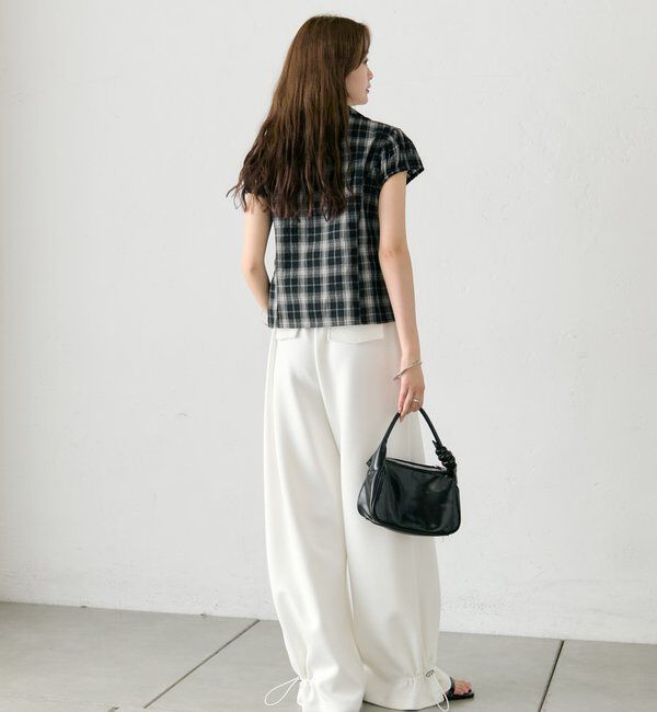  「裾ドロストスウェットパンツ」|チノ|