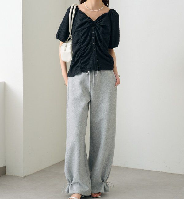  「裾ドロストスウェットパンツ」|チノ|