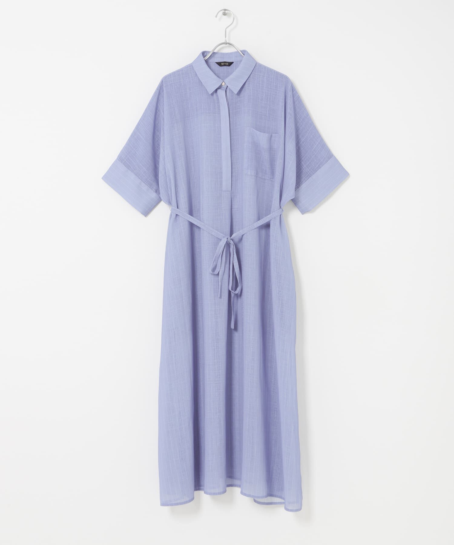 URBAN RESEARCH ROSSO「セミシアー5分袖シャツワンピース」|ワンピース|