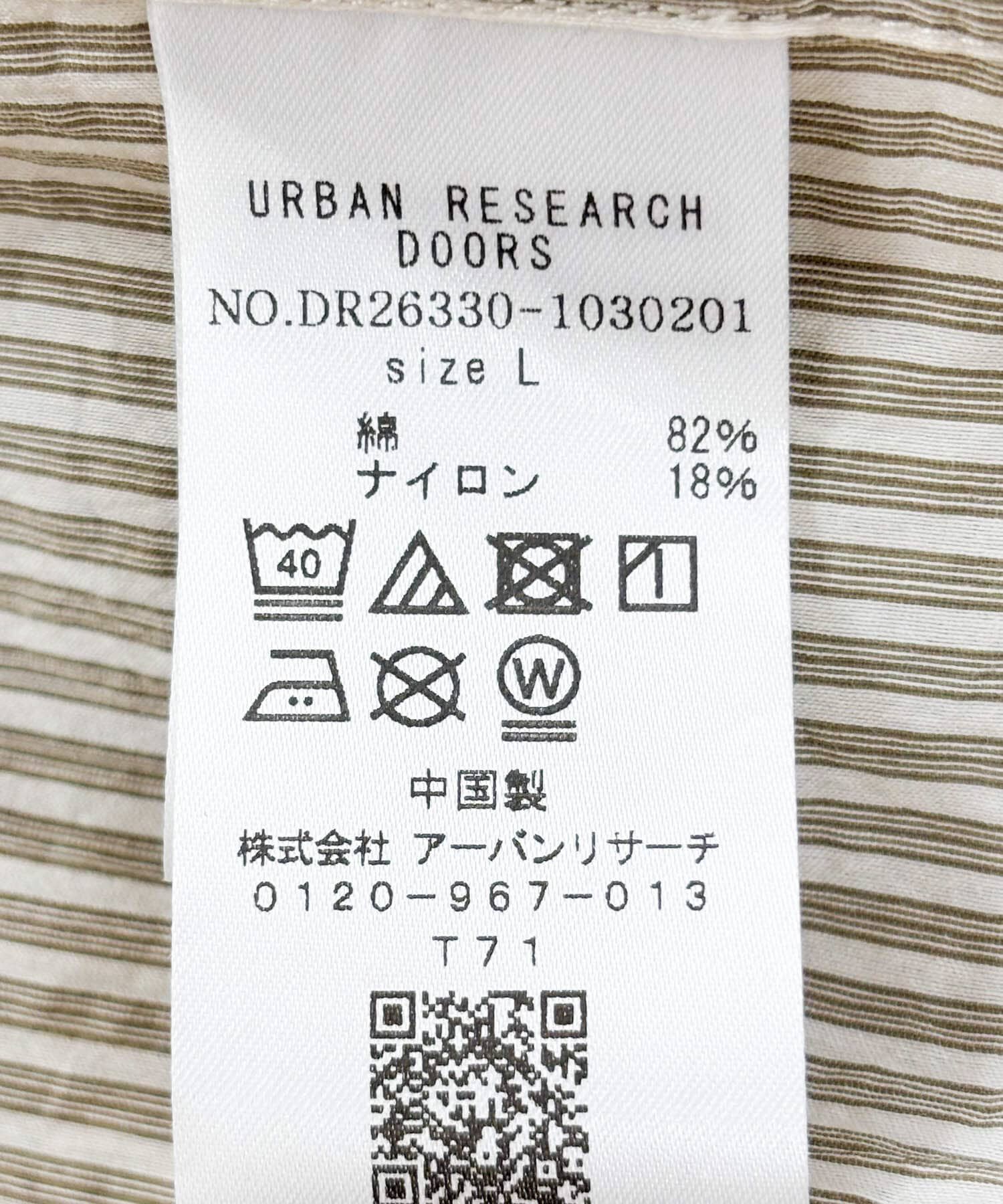URBAN RESEARCH DOORS「ライトウェイトストライプレギュラーカラーシャツ」|シャツ・ブラウス|