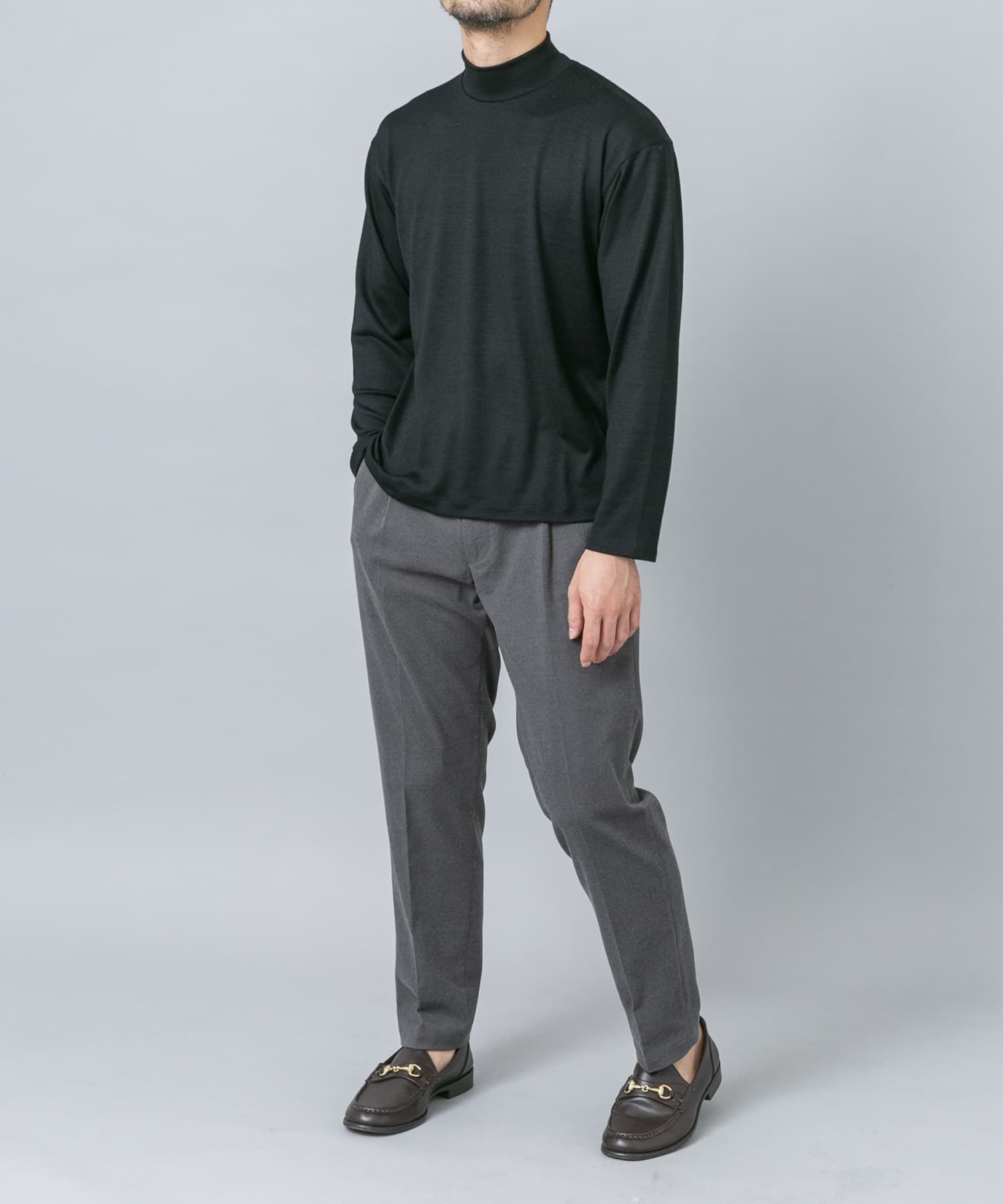 URBAN RESEARCH ROSSO「『マシンウォッシャブル』ハイクオリティウールモックネックTシャツ」|Tシャツ・カットソー|