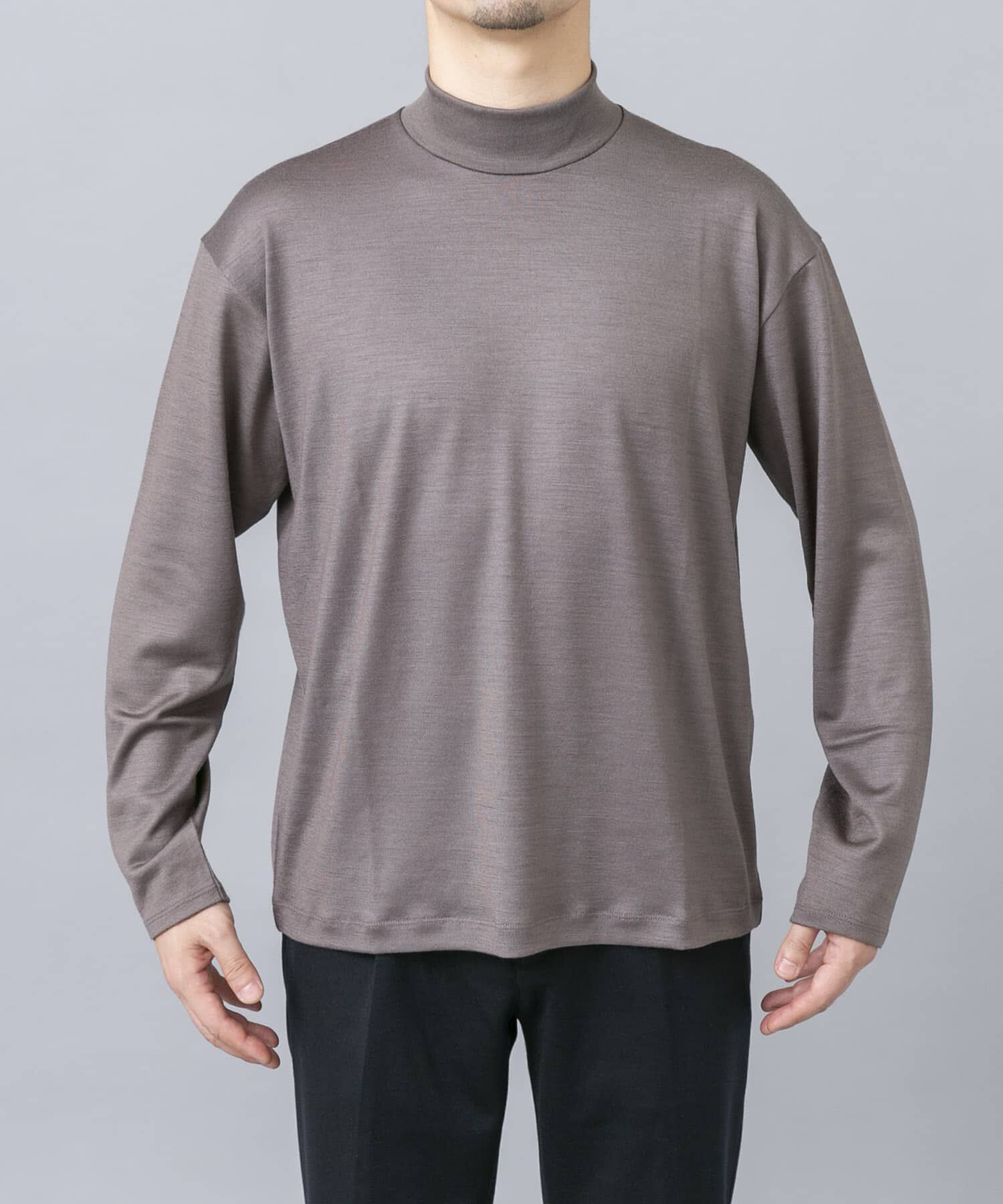 URBAN RESEARCH ROSSO「『マシンウォッシャブル』ハイクオリティウールモックネックTシャツ」|Tシャツ・カットソー|