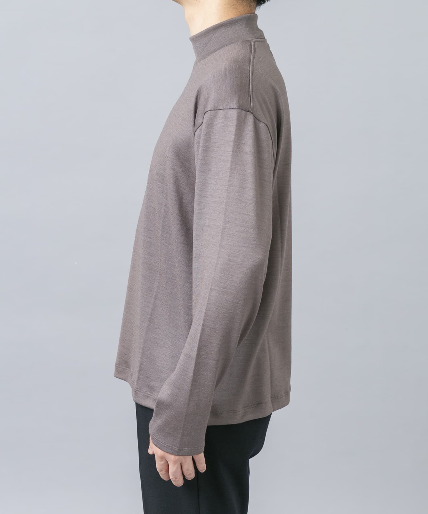 URBAN RESEARCH ROSSO「『マシンウォッシャブル』ハイクオリティウールモックネックTシャツ」|Tシャツ・カットソー|