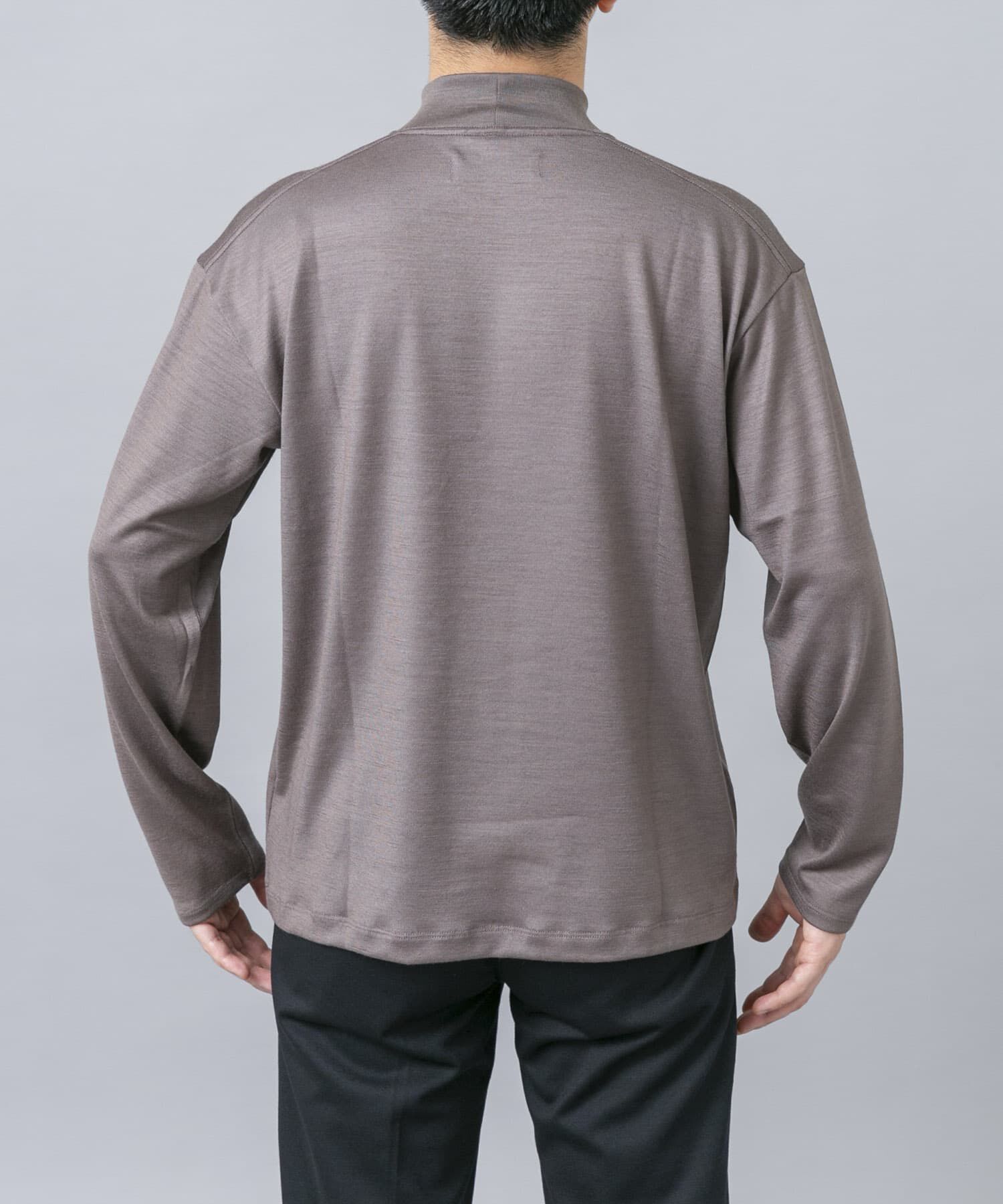 URBAN RESEARCH ROSSO「『マシンウォッシャブル』ハイクオリティウールモックネックTシャツ」|Tシャツ・カットソー|