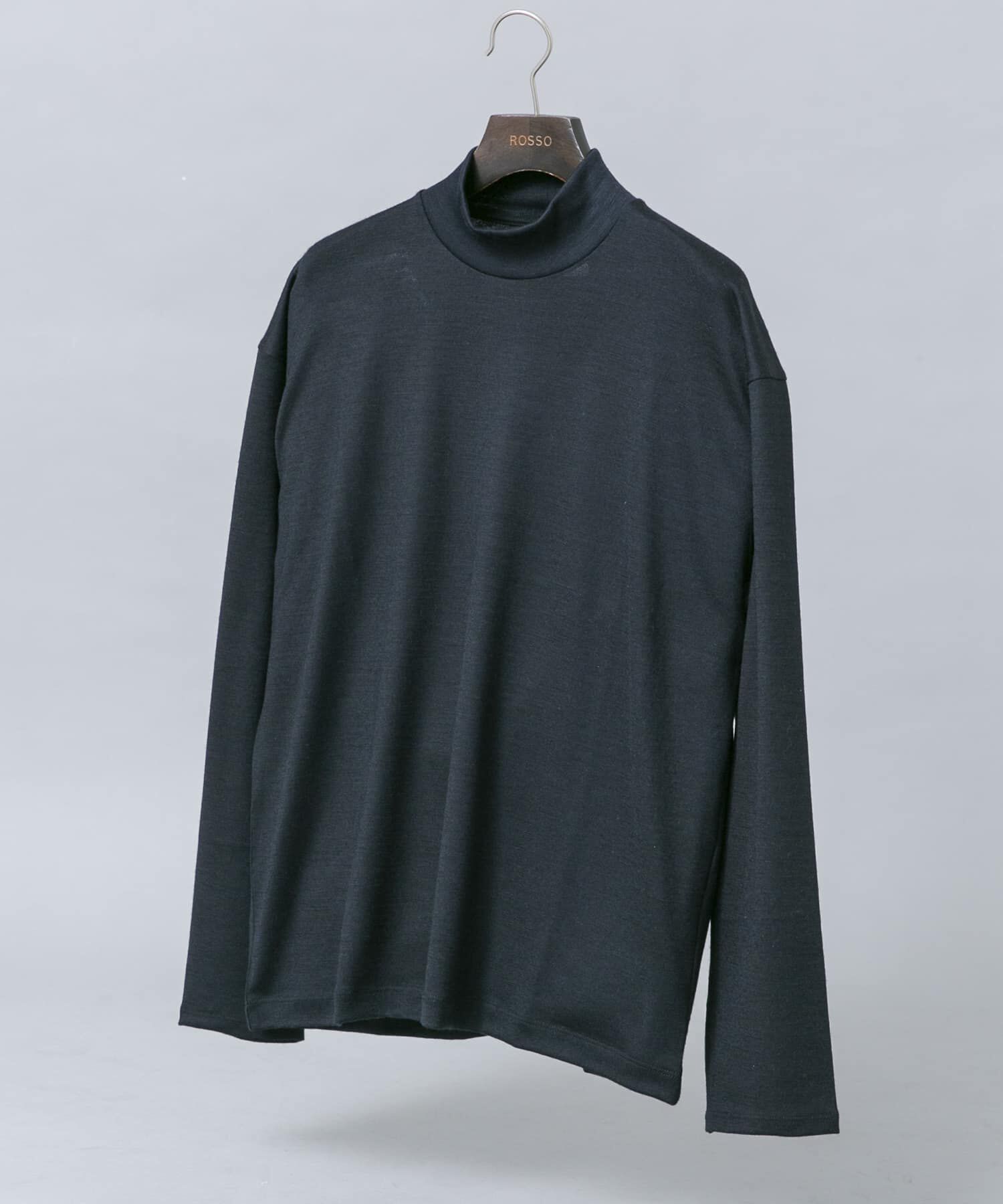 URBAN RESEARCH ROSSO「『マシンウォッシャブル』ハイクオリティウールモックネックTシャツ」|Tシャツ・カットソー|ネイビー
