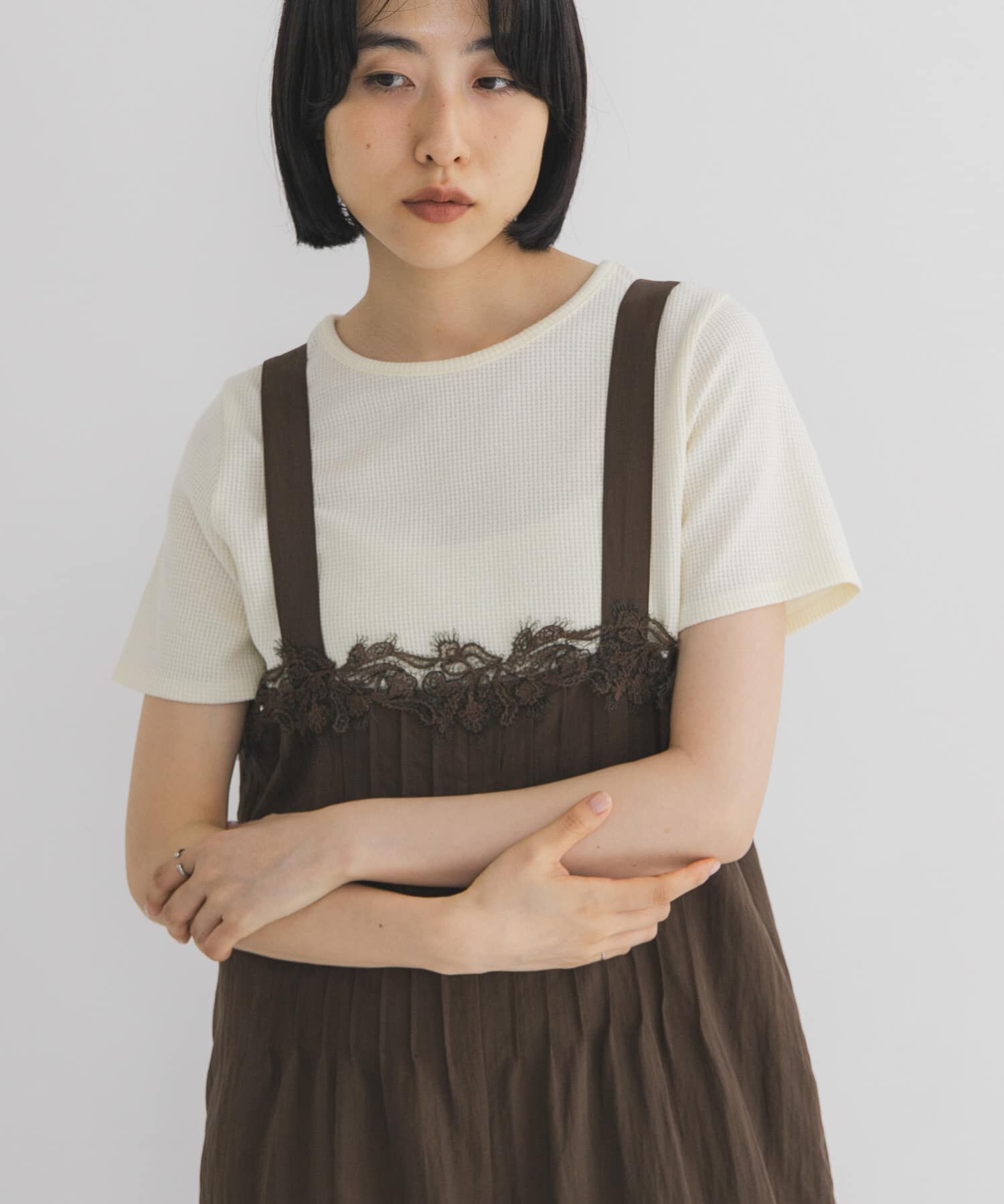  「2WAYレースアップトップス」|Tシャツ・カットソー|