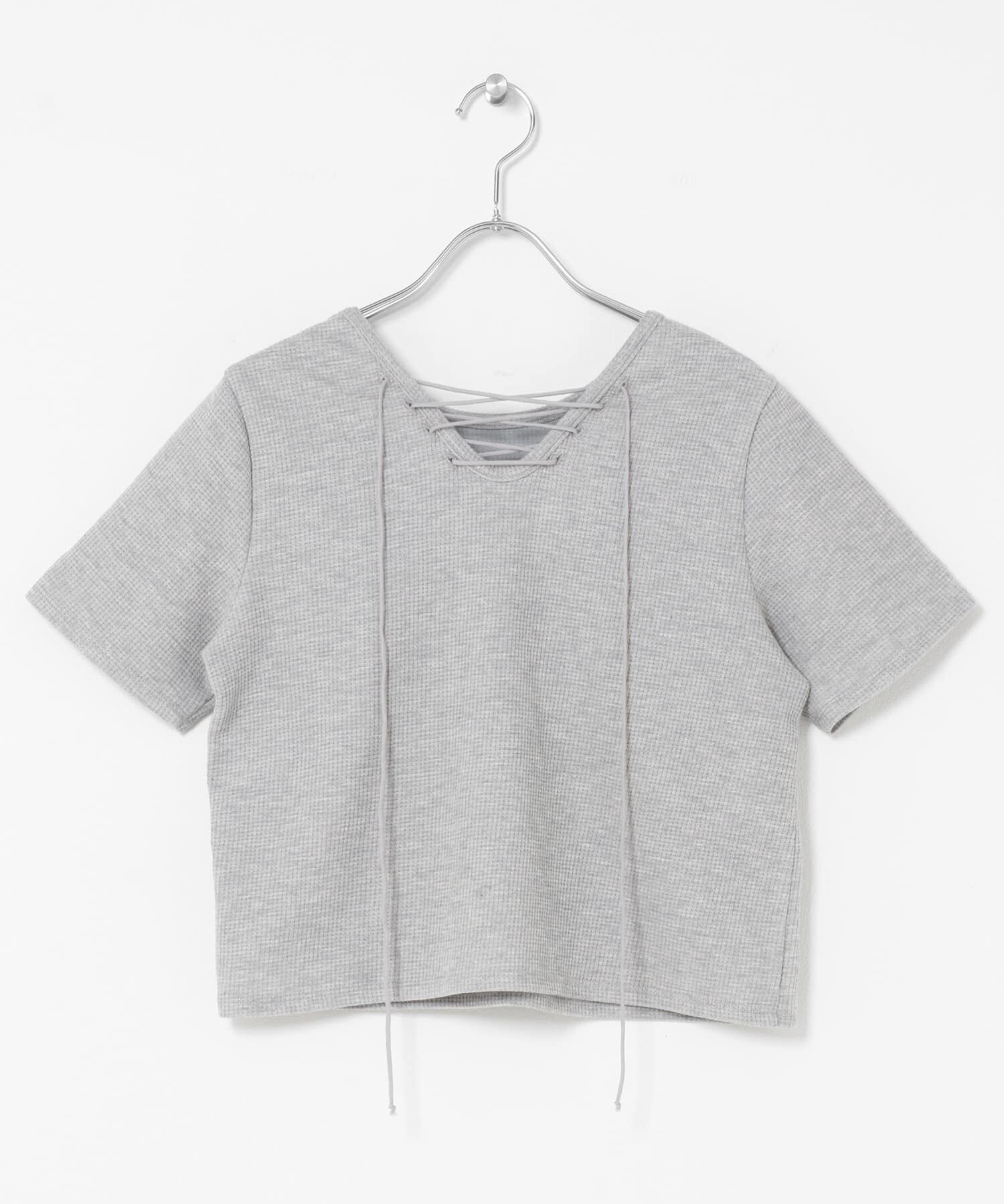  「2WAYレースアップトップス」|Tシャツ・カットソー|