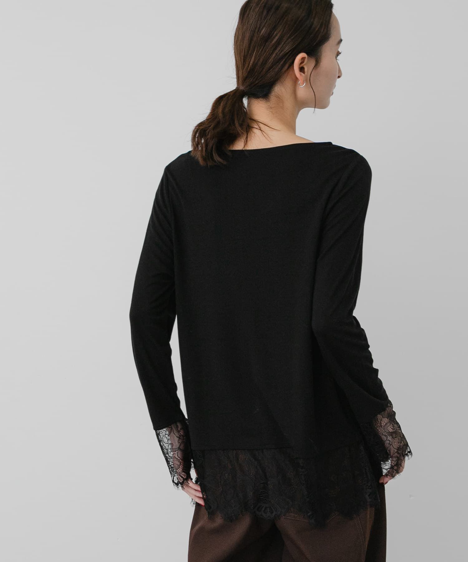 SENSE OF PLACE by URBAN RESEARCH「保湿レースヘムレイヤードカットソー」|Tシャツ・カットソー|