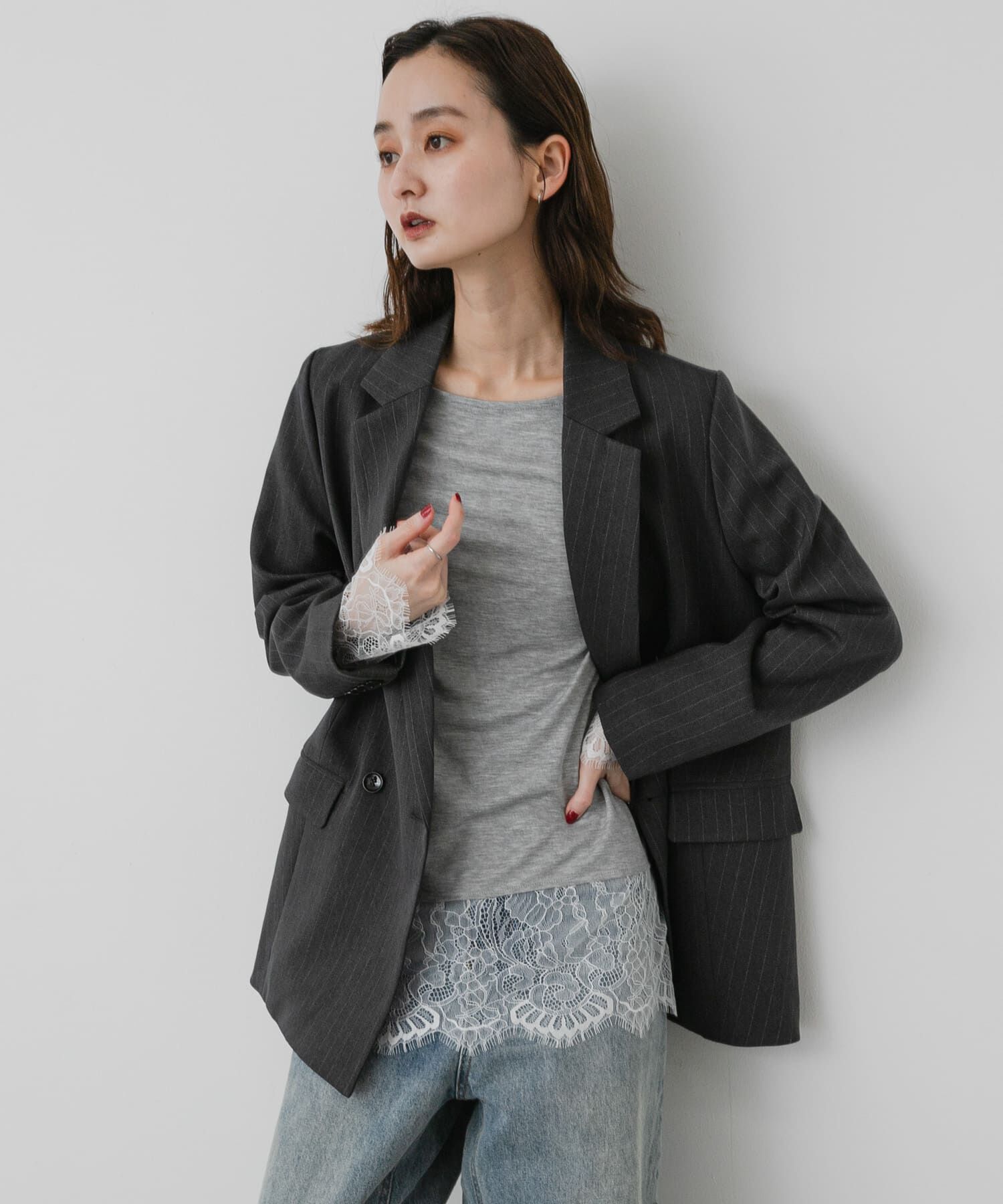 SENSE OF PLACE by URBAN RESEARCH「保湿レースヘムレイヤードカットソー」|Tシャツ・カットソー|