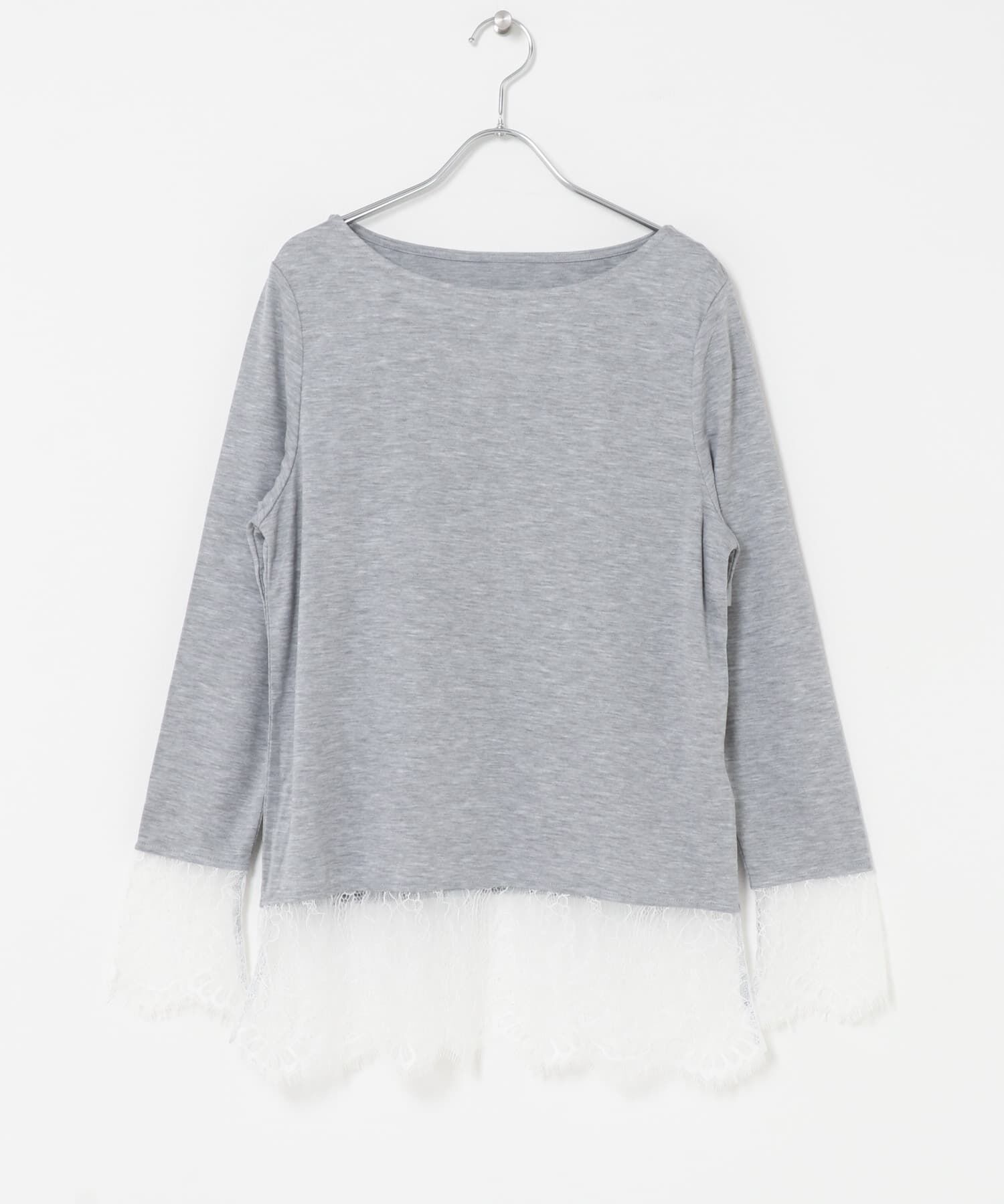 SENSE OF PLACE by URBAN RESEARCH「保湿レースヘムレイヤードカットソー」|Tシャツ・カットソー|
