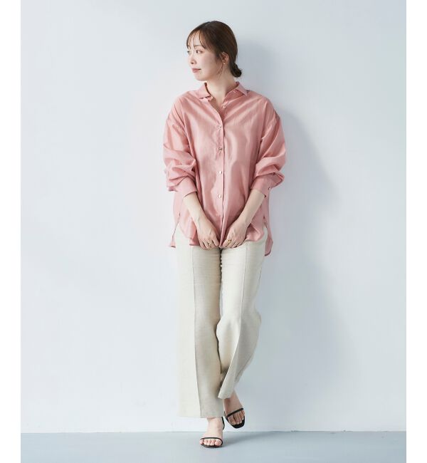 le.coeur blanc「Perle Peche ラメウエストリボンパンツ」|その他|