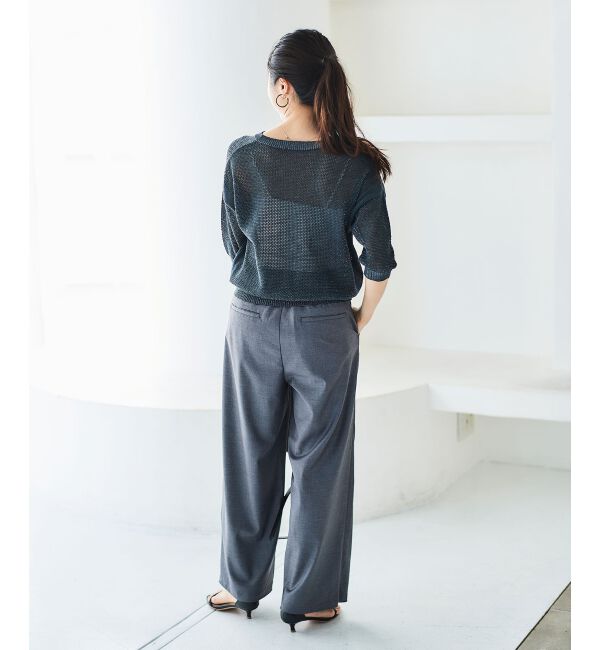 le.coeur blanc「ラメスキッパーメッシュニット」|ニット・セーター|