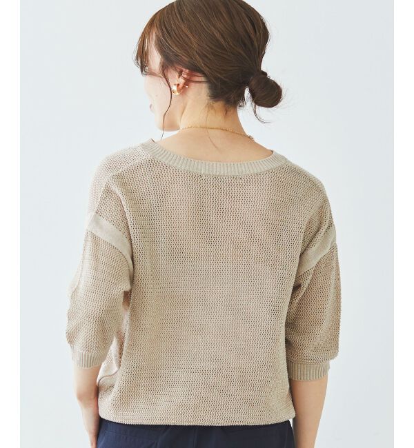 le.coeur blanc「ラメスキッパーメッシュニット」|ニット・セーター|