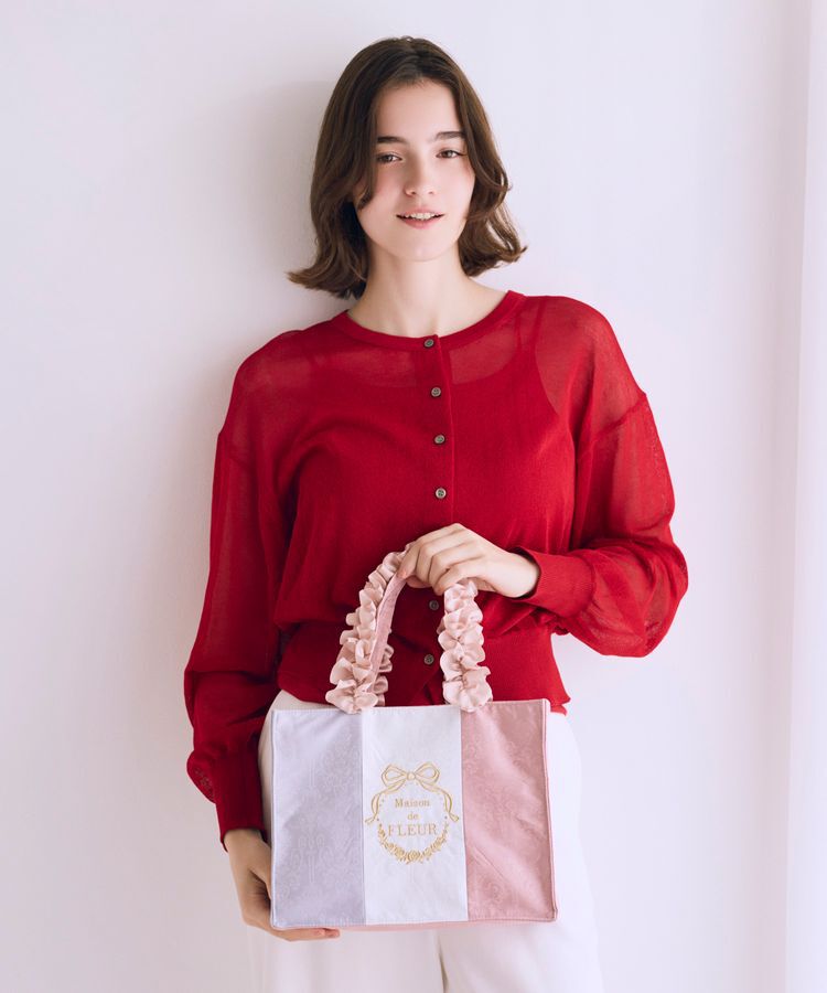 Maison de FLEUR「トリコロールフリルハンドルトートバッグ」|トートバッグ|