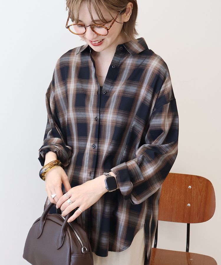 AMERICAN HOLIC「【WEB限定】イージーケアチェックシャツ」|シャツ・ブラウス|