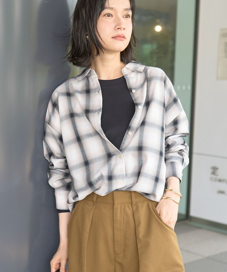 AMERICAN HOLIC「【WEB限定】イージーケアチェックシャツ」|シャツ・ブラウス|