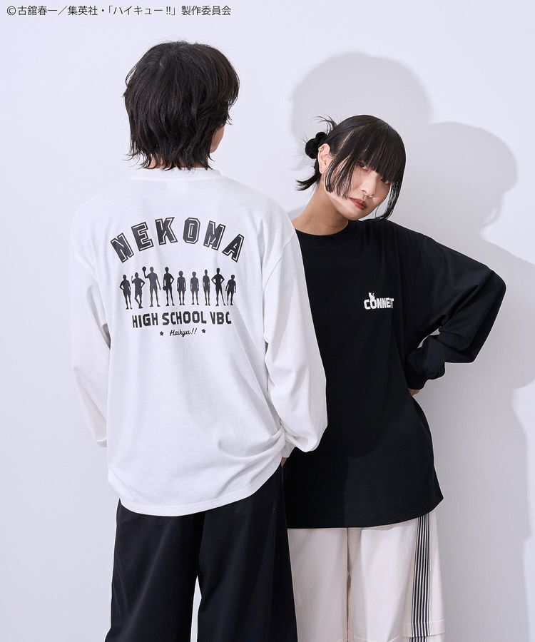 Green Parks「ハイキュー!! モノクロプリント音駒長袖Tシャツ」|Tシャツ・カットソー|