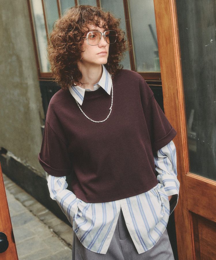 GARAGE OF GOOD CLOTHING「【日本製】ワイドスリーブショート丈Tシャツ」|Tシャツ・カットソー|Bordeaux