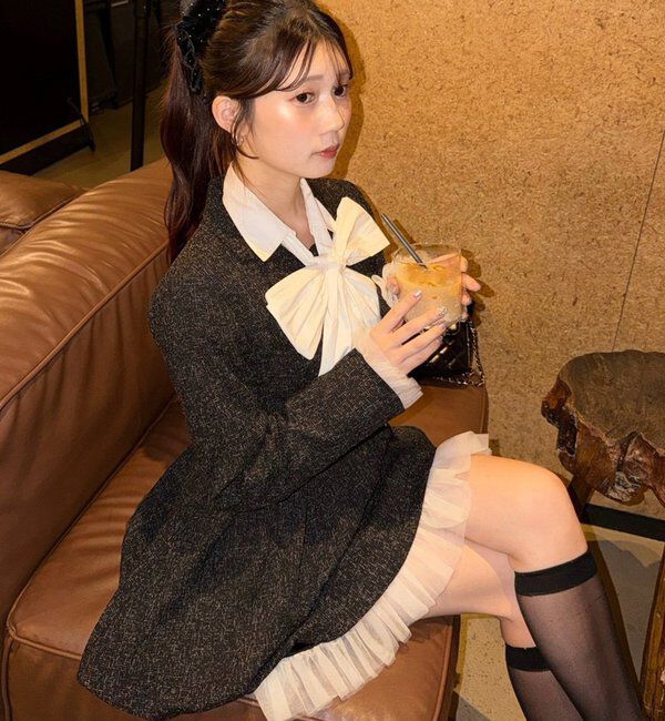  「【ohana企画】 くびれ爆誕ジャケットワンピース」|その他|