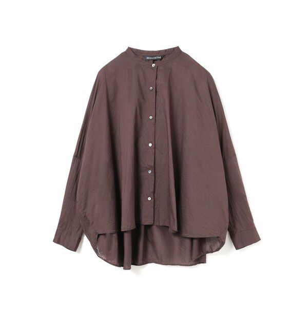 mizuiro ind「mizuiro ind バックギャザーワイドシャツ」|シャツ・ブラウス|ブラウン