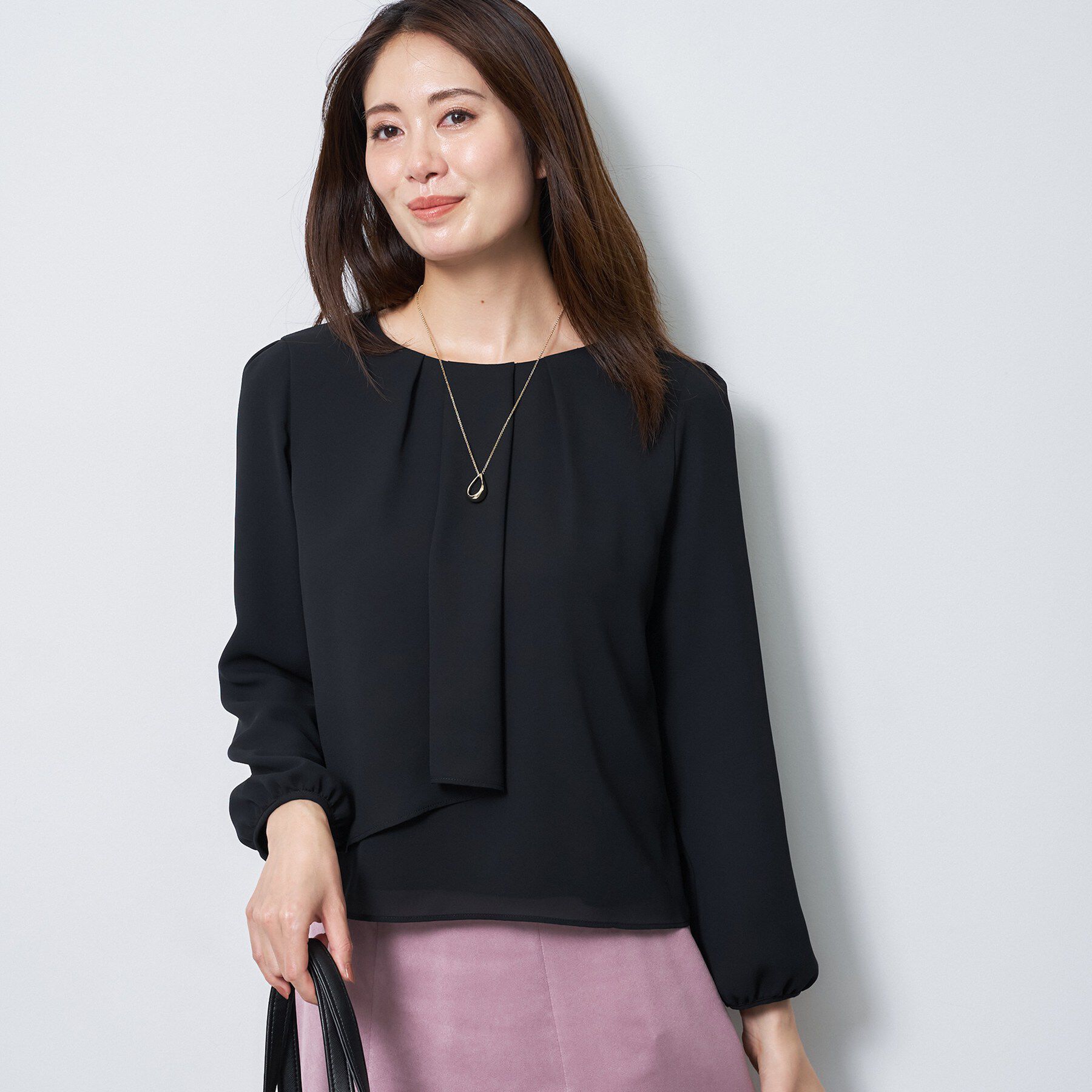Reflect「【通勤／セレモニー】クルーネック シフォンブラウス」|シャツ・ブラウス|