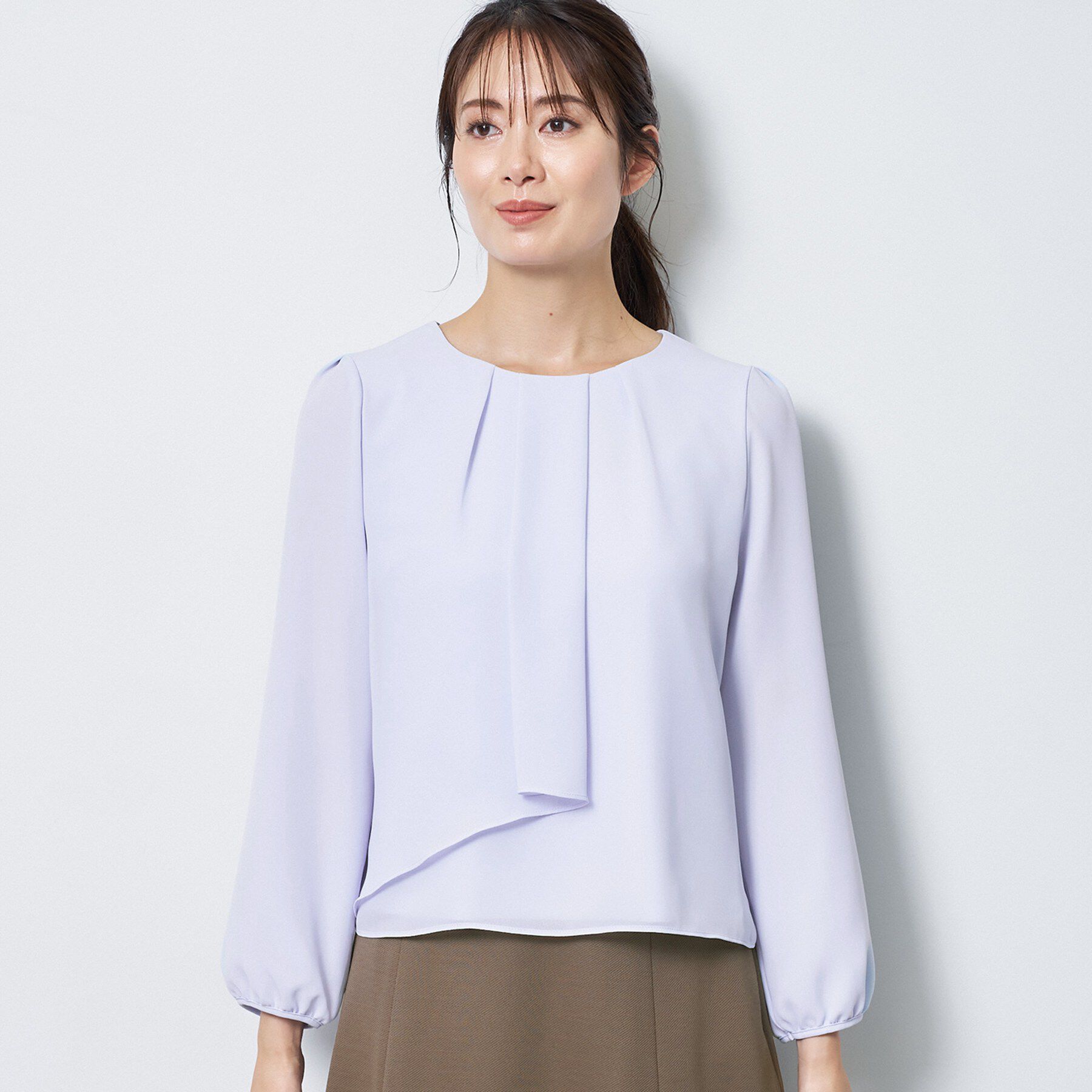 Reflect「【通勤／セレモニー】クルーネック シフォンブラウス」|シャツ・ブラウス|