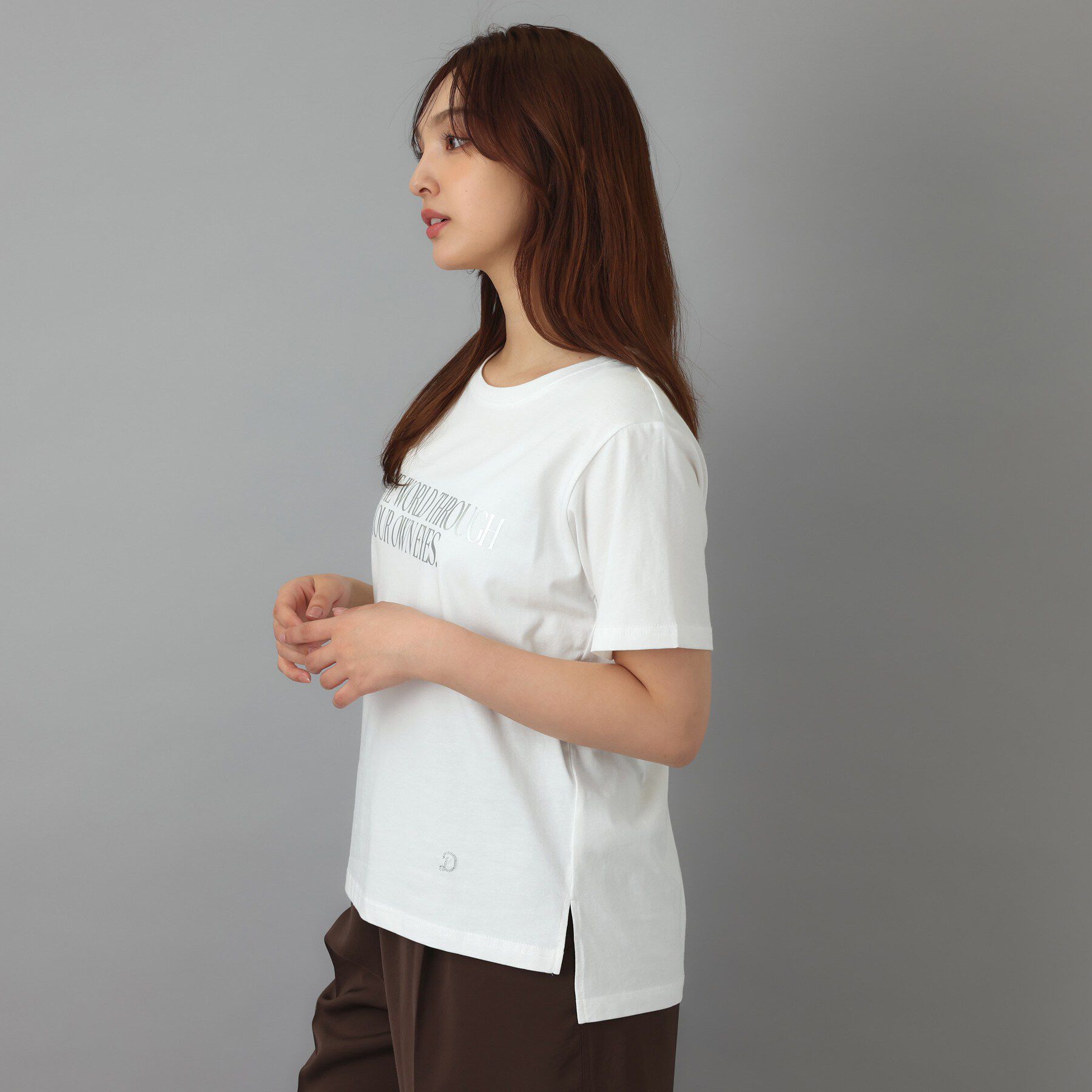 DRESSTERIOR「箔プリント ロゴTシャツ」|Tシャツ・カットソー|