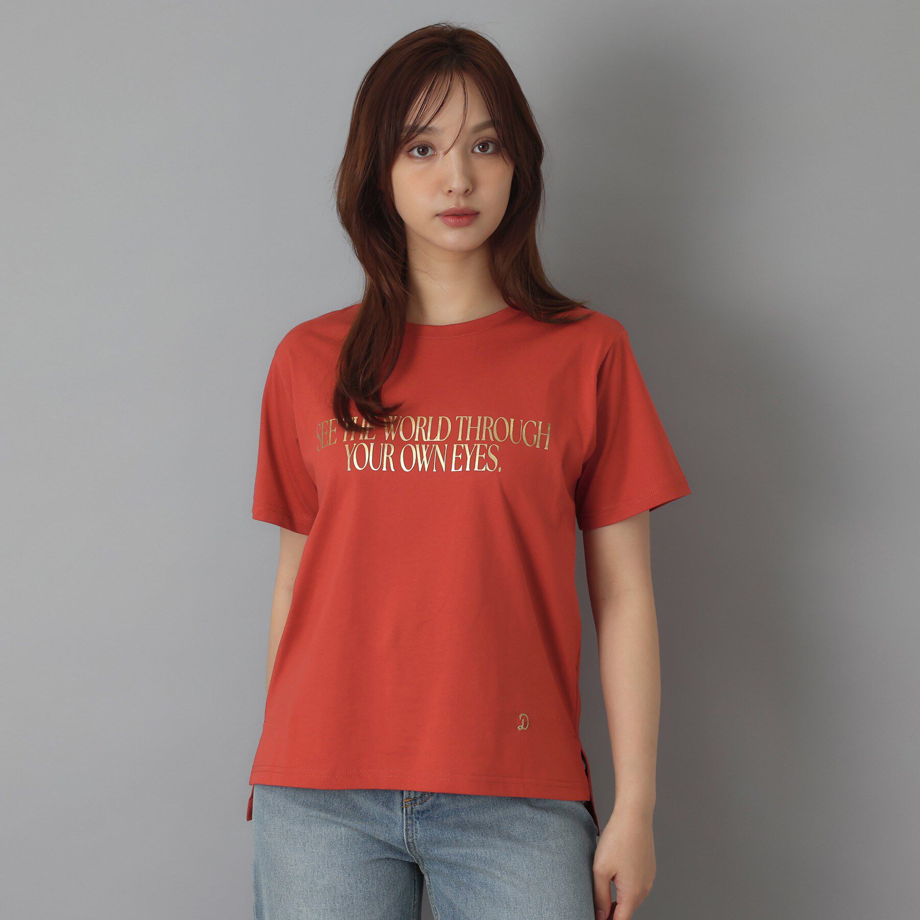 DRESSTERIOR「箔プリント ロゴTシャツ」|Tシャツ・カットソー|