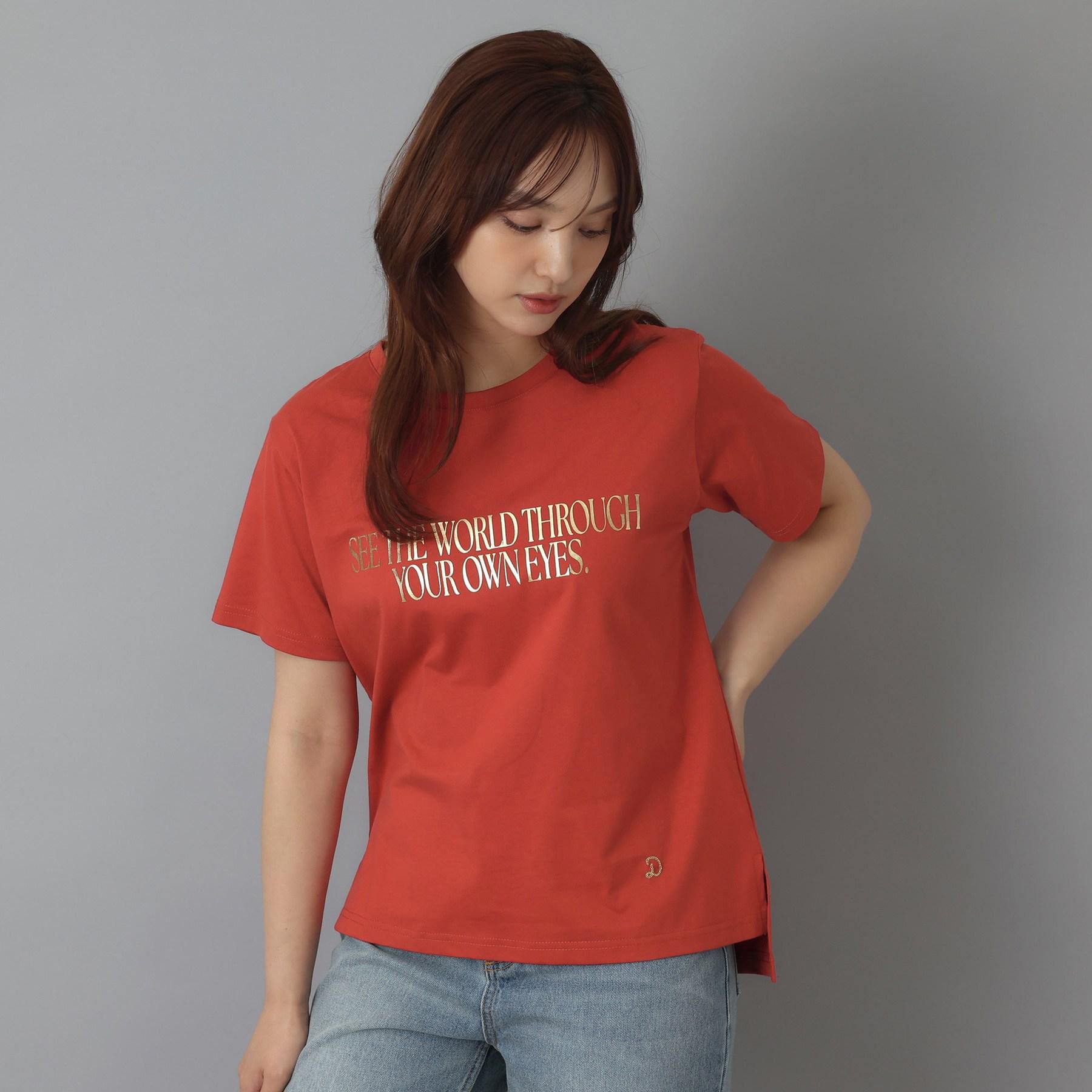 DRESSTERIOR「箔プリント ロゴTシャツ」|Tシャツ・カットソー|