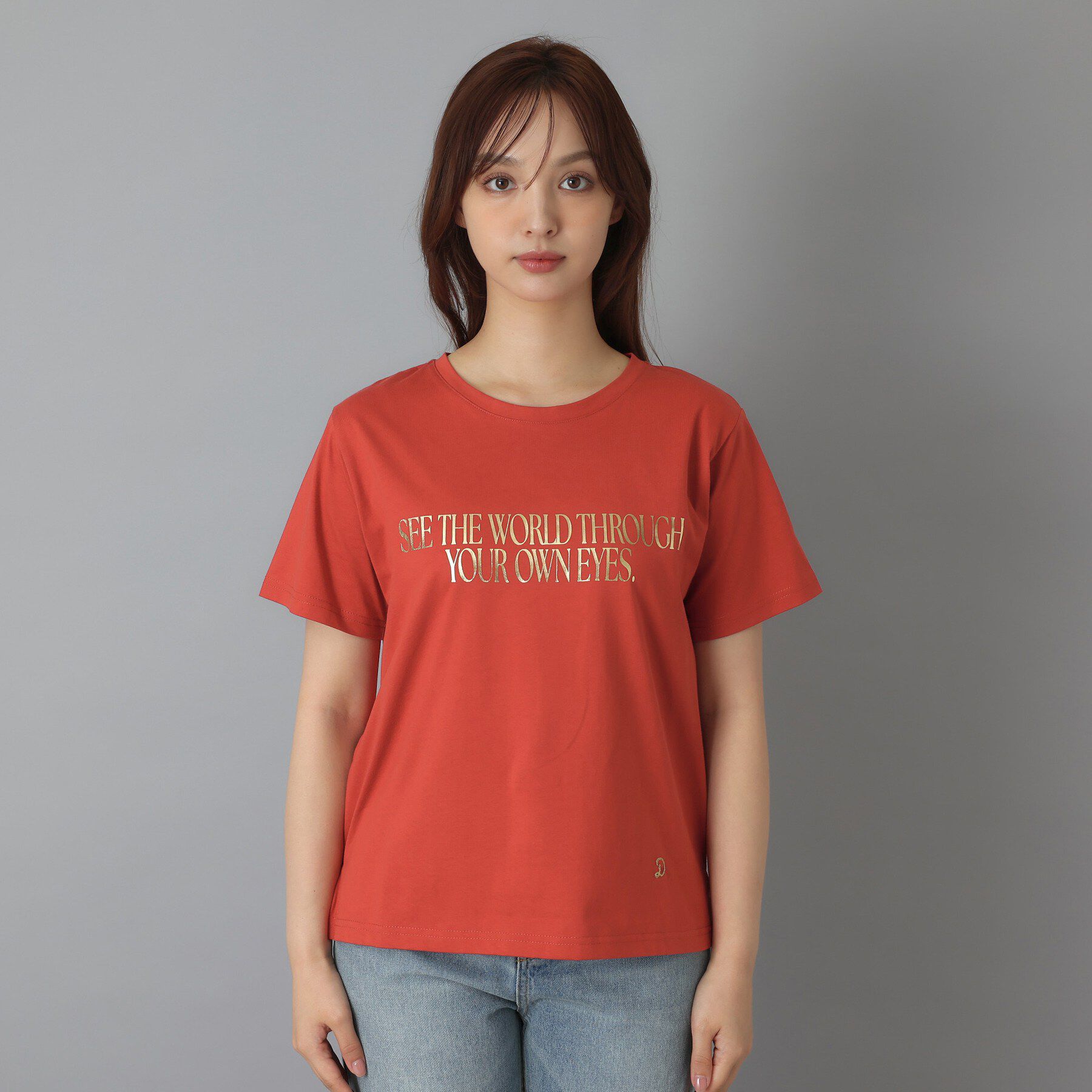 DRESSTERIOR「箔プリント ロゴTシャツ」|Tシャツ・カットソー|