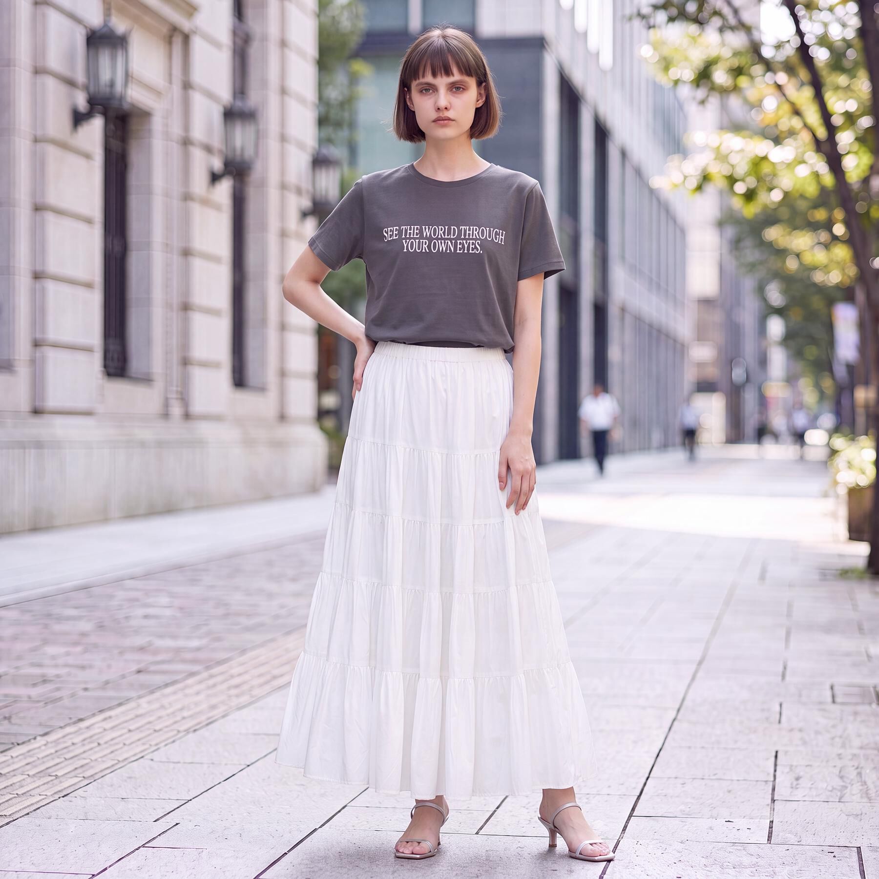 DRESSTERIOR「箔プリント ロゴTシャツ」|Tシャツ・カットソー|