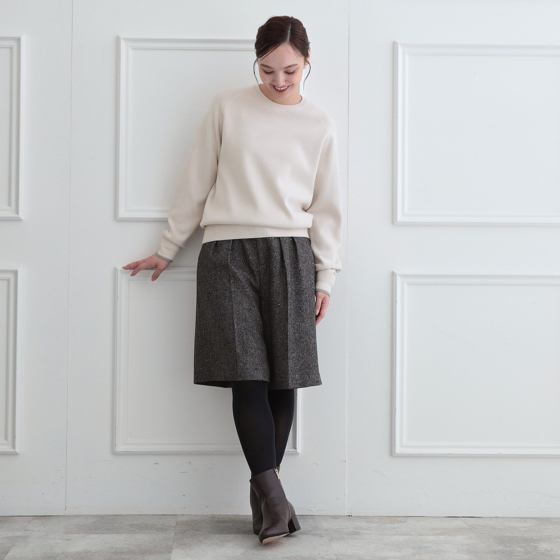 DRESSTERIOR「【6色展開】ウォッシャブルコットンカシミヤ混配色ニット」|ニット・セーター|