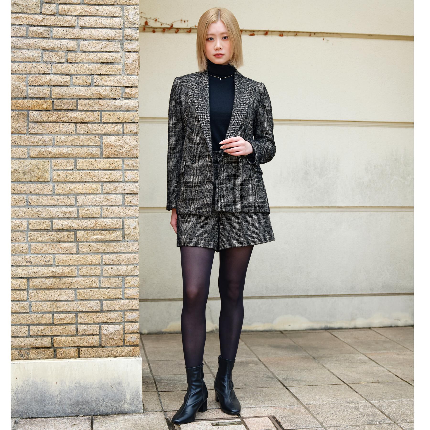 DRESSTERIOR「【セットアップ可能】ループグレンチェックダブルジャケット」|テーラードジャケット|