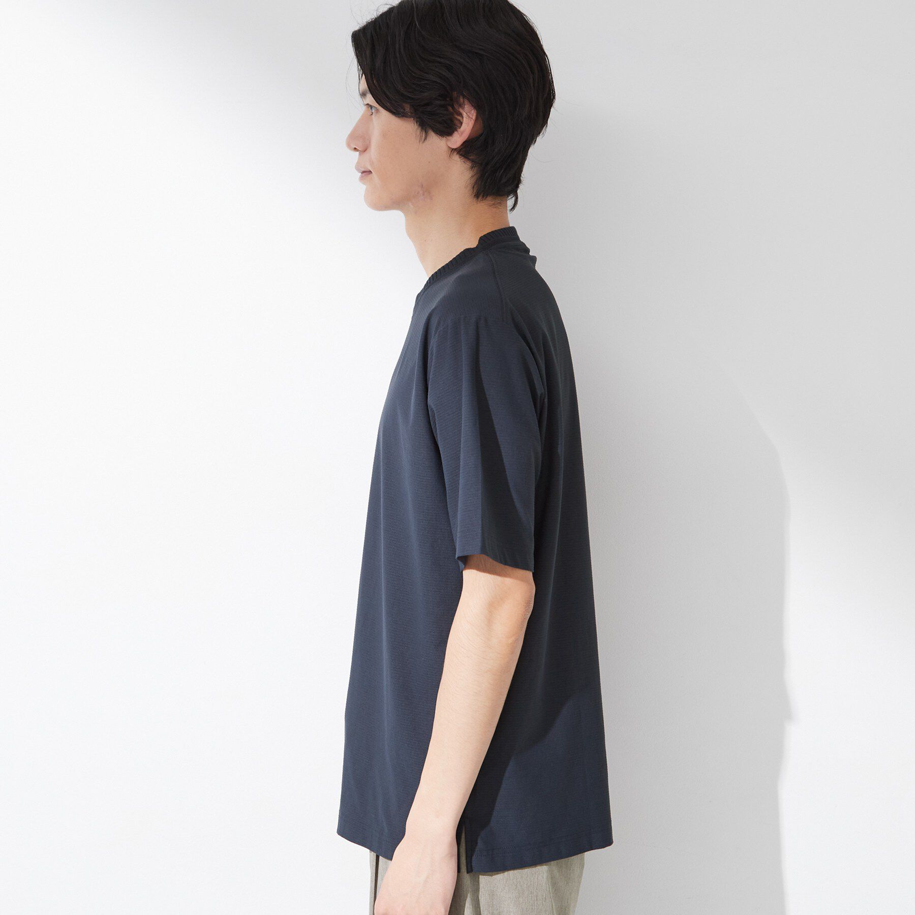 THE SHOP TK「【吸水速乾／UVカット／接触冷感】ミニリップル半袖Tシャツ」|Tシャツ・カットソー|