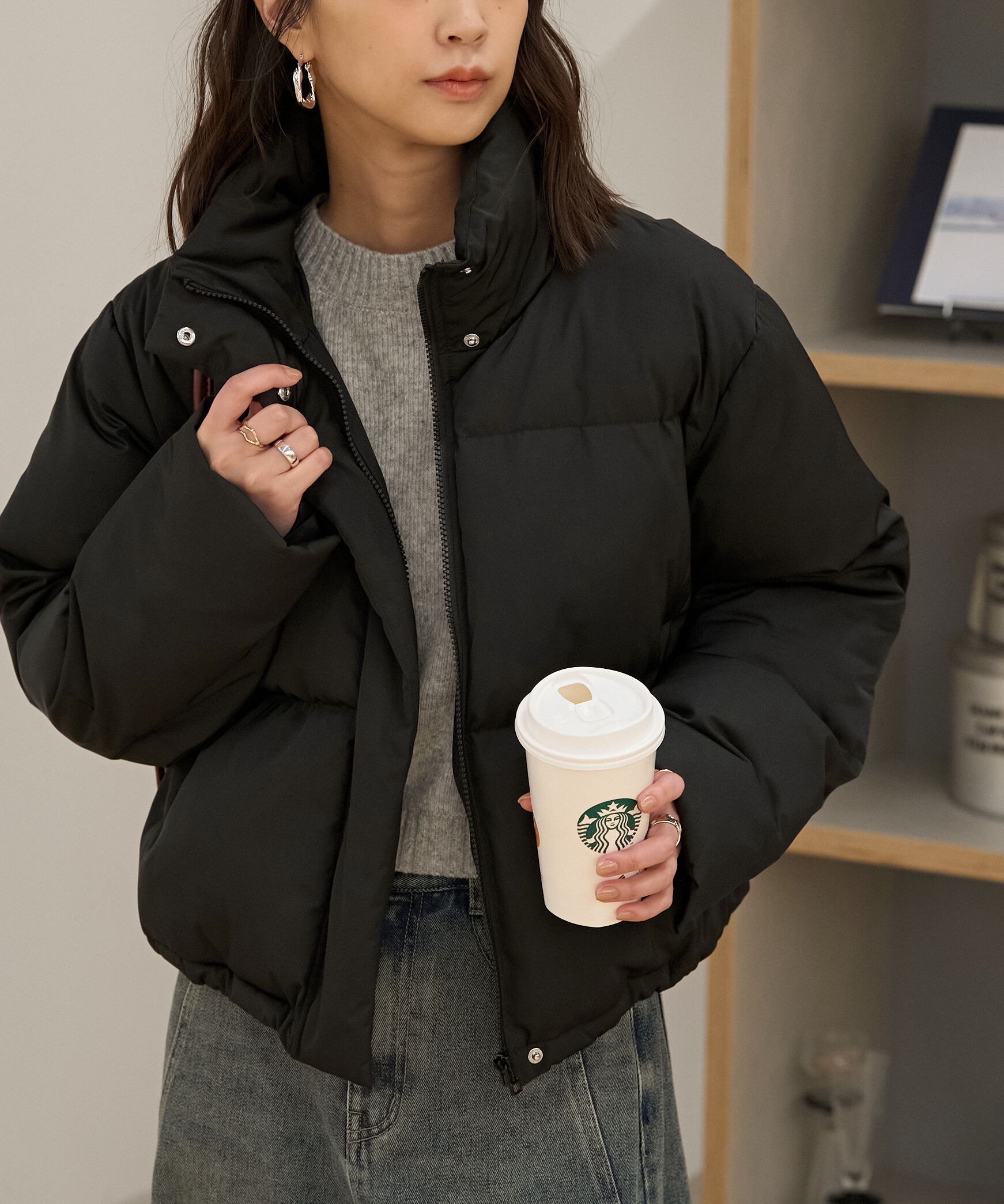  「スタンドショート中綿ブルゾン」|ブルゾン・スタジャン|