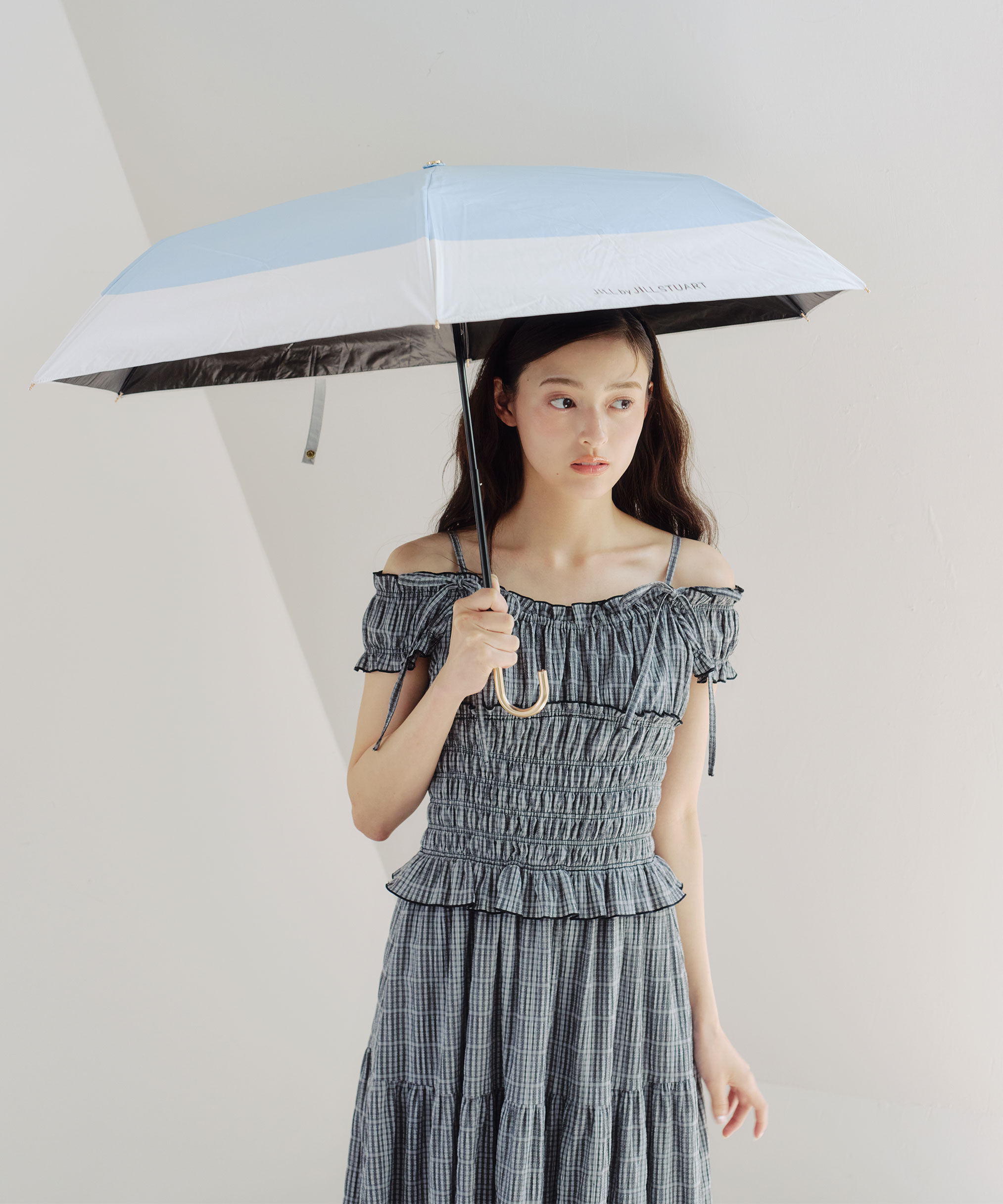  「スレンダーハンドル晴雨兼用折りたたみ日傘」|傘|