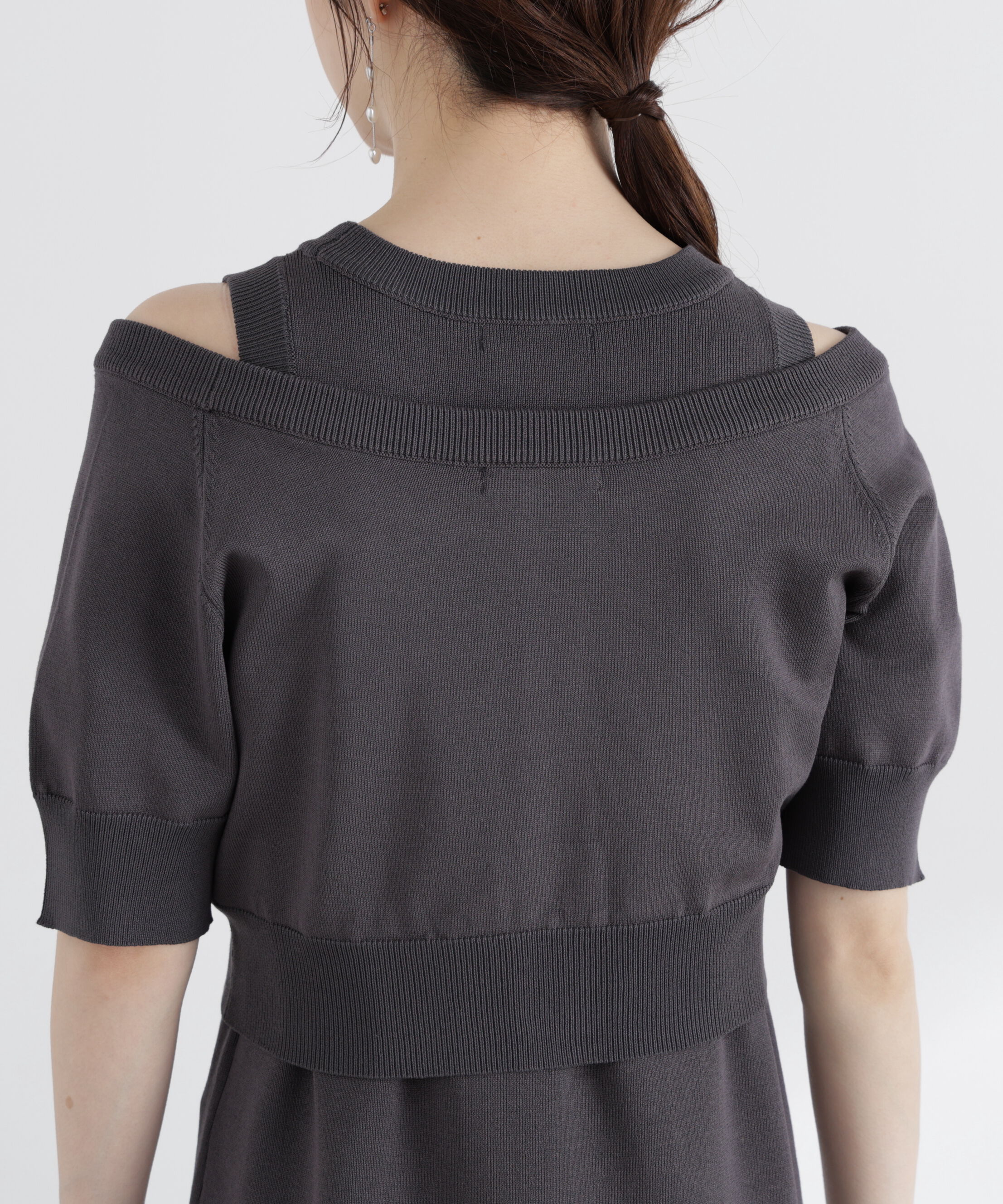 PROPORTION BODY DRESSING「＜中川紅葉さん着用＞ショートカーデレイヤードワンピース」|ワンピース|