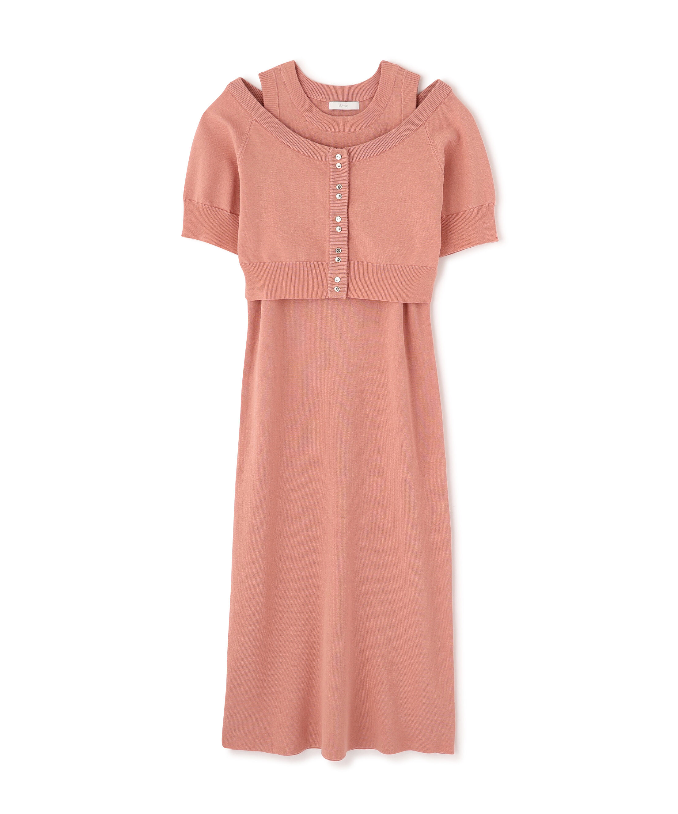 PROPORTION BODY DRESSING「＜中川紅葉さん着用＞ショートカーデレイヤードワンピース」|ワンピース|