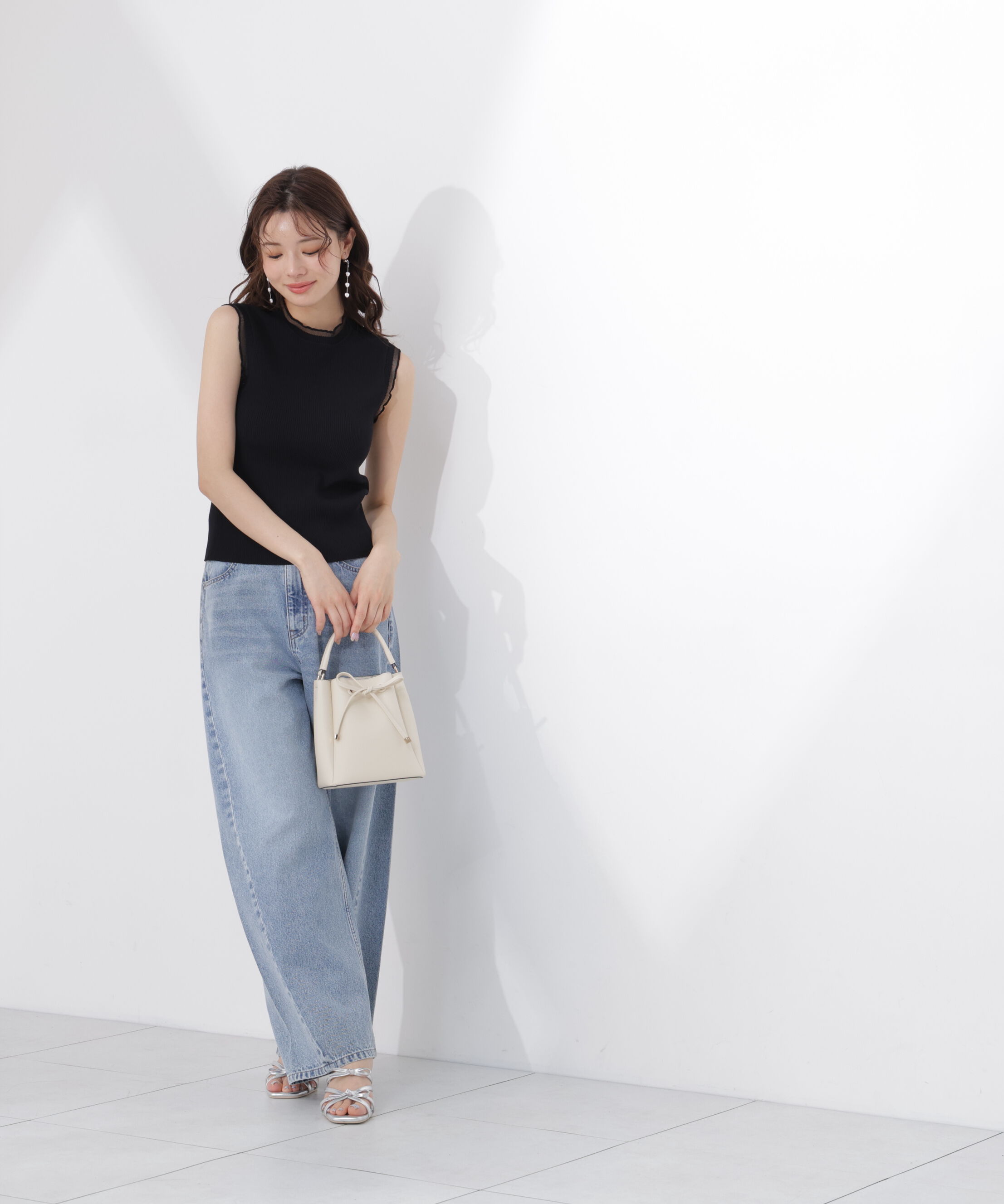 PROPORTION BODY DRESSING「＜中川紅葉さん着用＞部分シアーノースリーニット」|ニット・セーター|