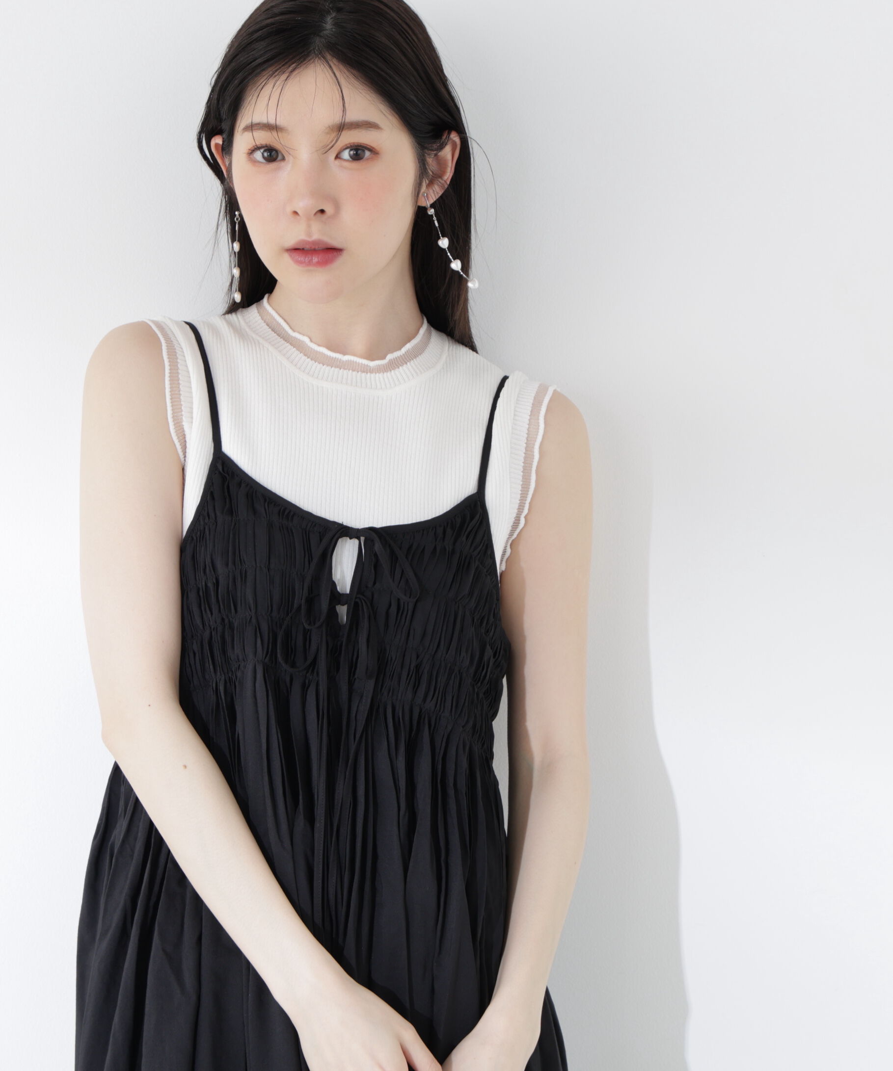 PROPORTION BODY DRESSING「＜中川紅葉さん着用＞部分シアーノースリーニット」|ニット・セーター|