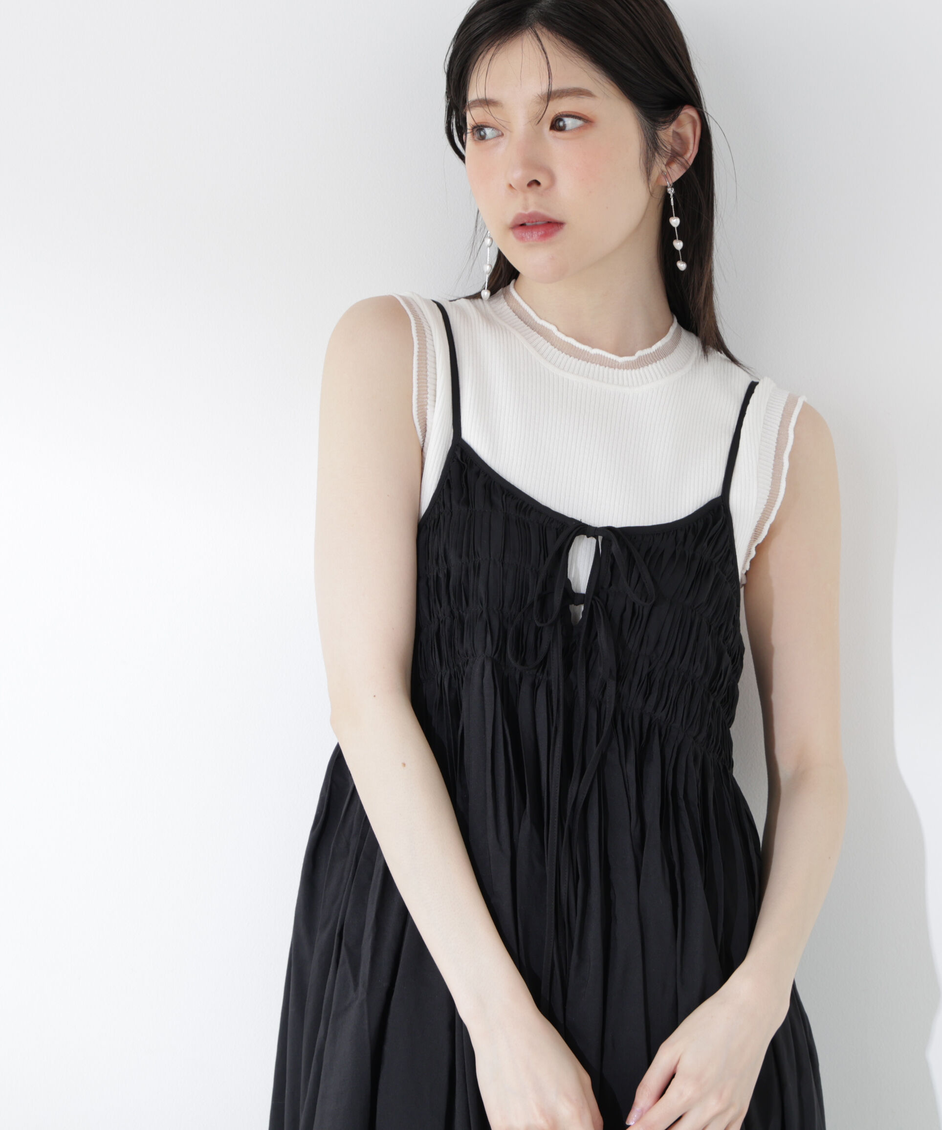 PROPORTION BODY DRESSING「＜中川紅葉さん着用＞部分シアーノースリーニット」|ニット・セーター|