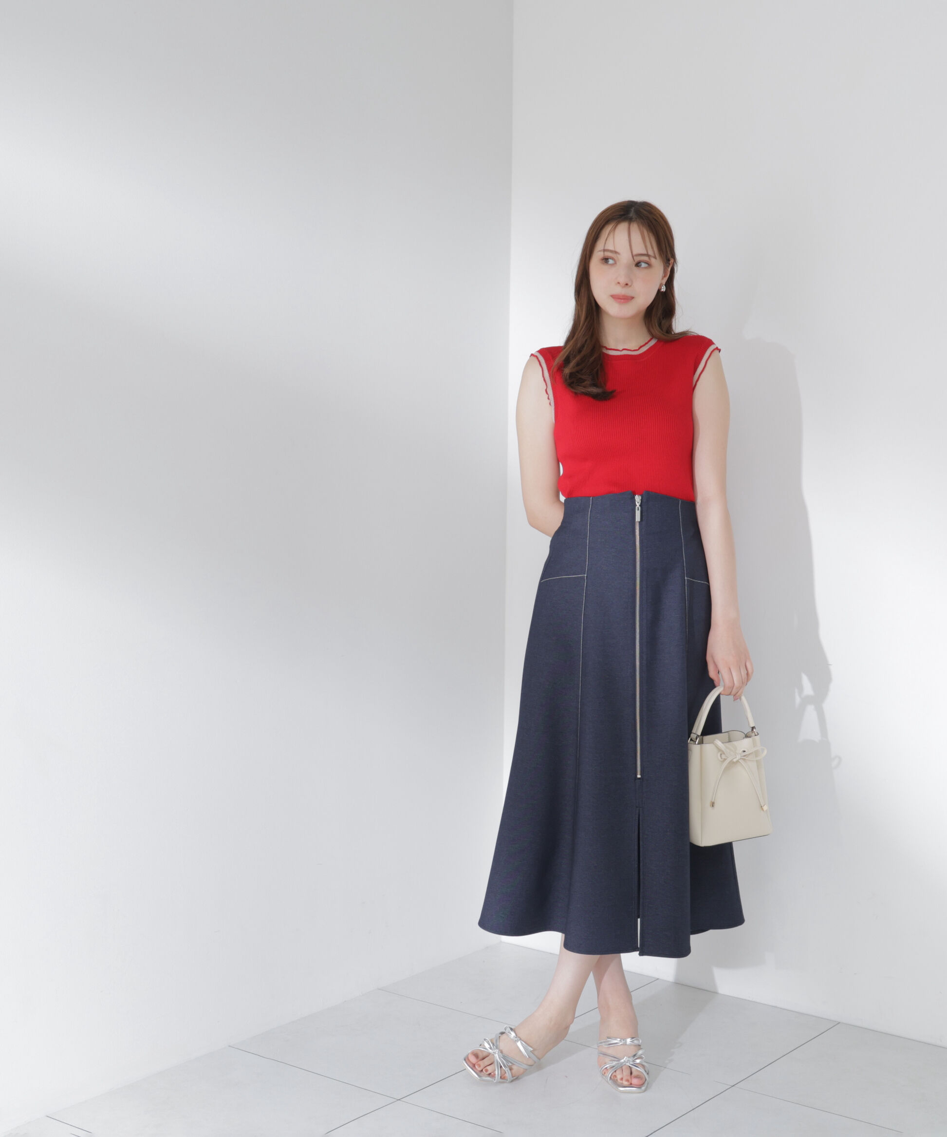 PROPORTION BODY DRESSING「＜中川紅葉さん着用＞部分シアーノースリーニット」|ニット・セーター|