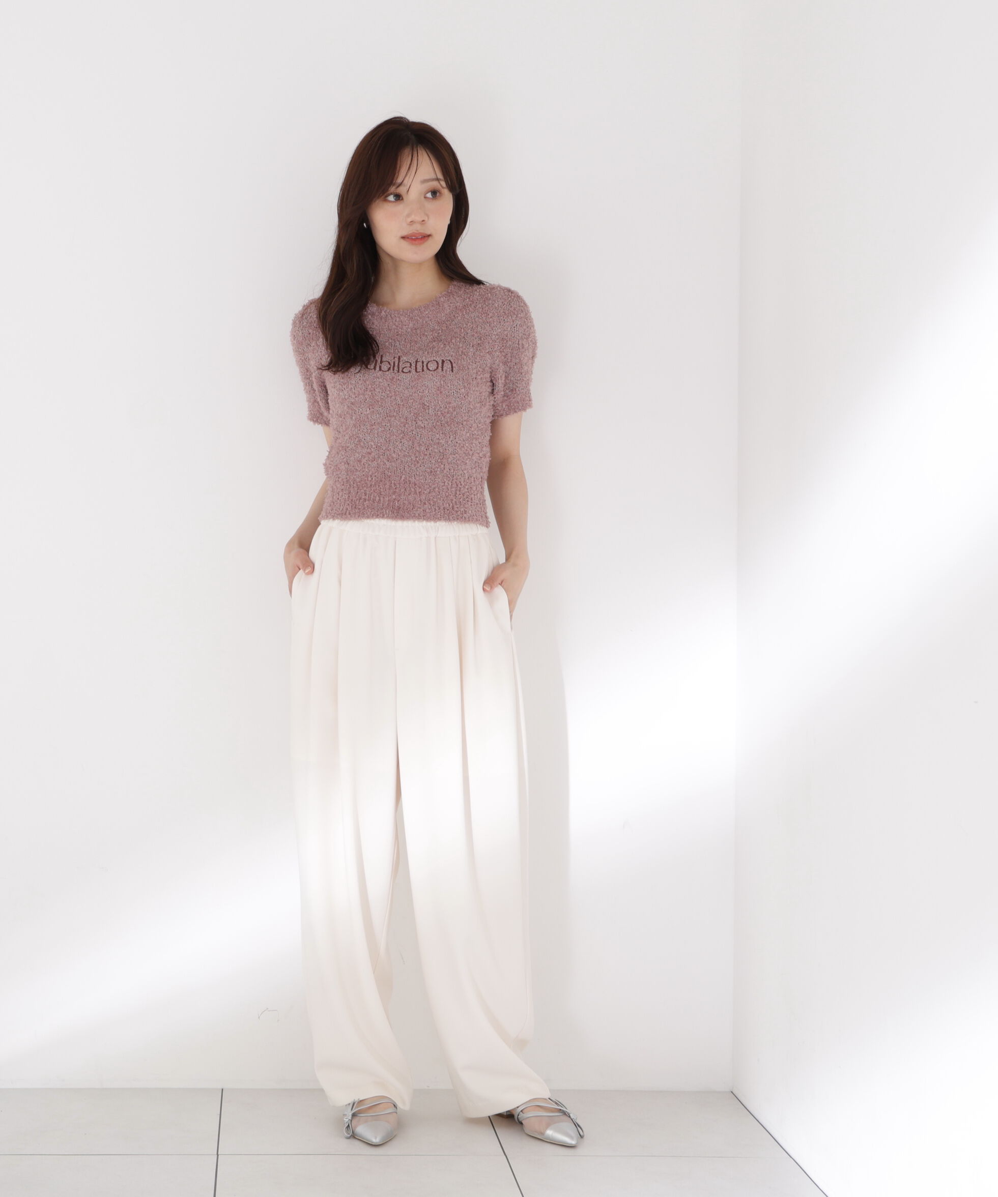 PROPORTION BODY DRESSING「＜EDIT COLOGNE＞テープヤーンコンパクトニットトップス」|ニット・セーター|