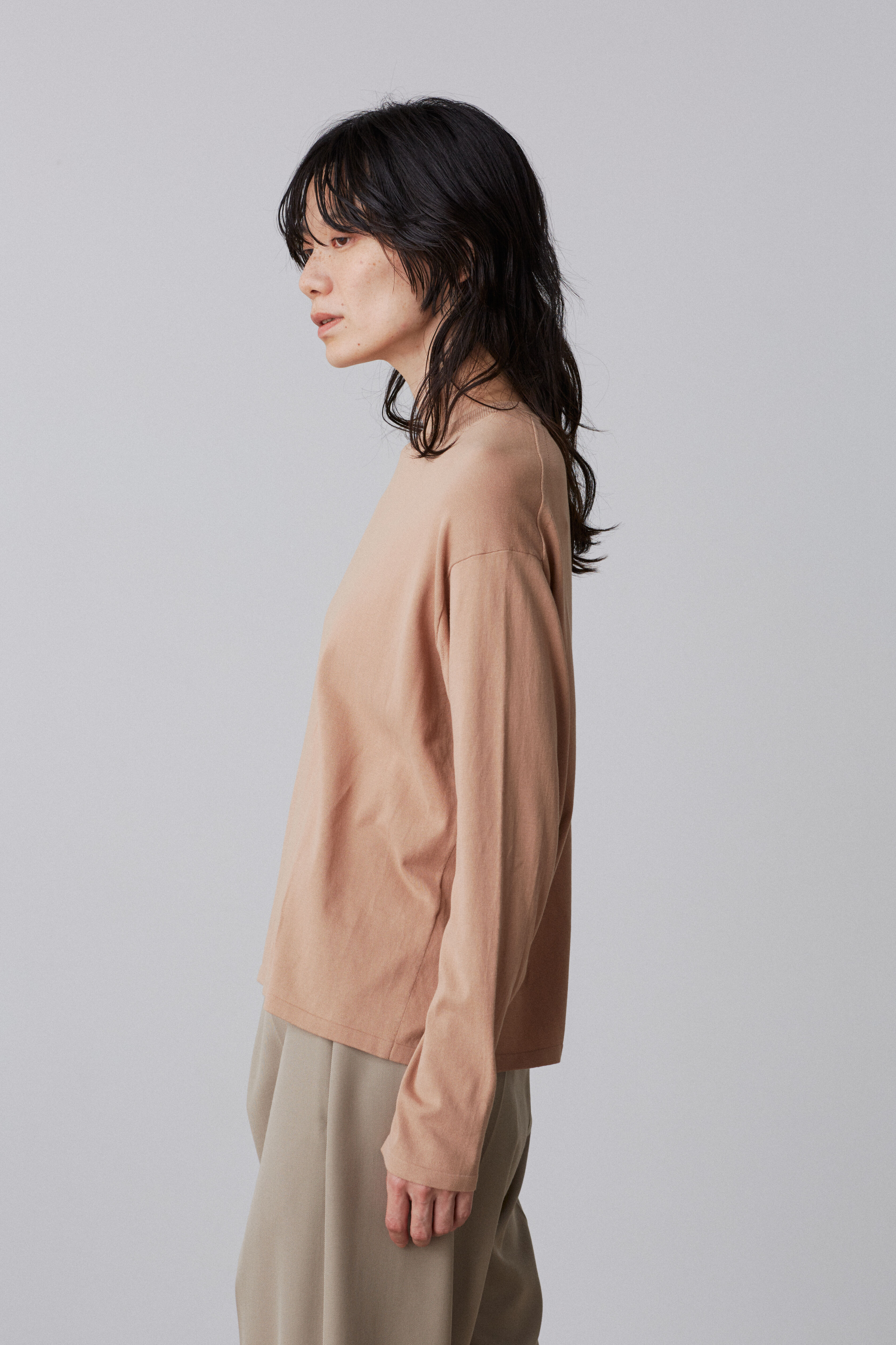 YLEVE 「YLEVE / GAS SINGEING COTTON KNIT PULL OVER」|ニット・セーター|